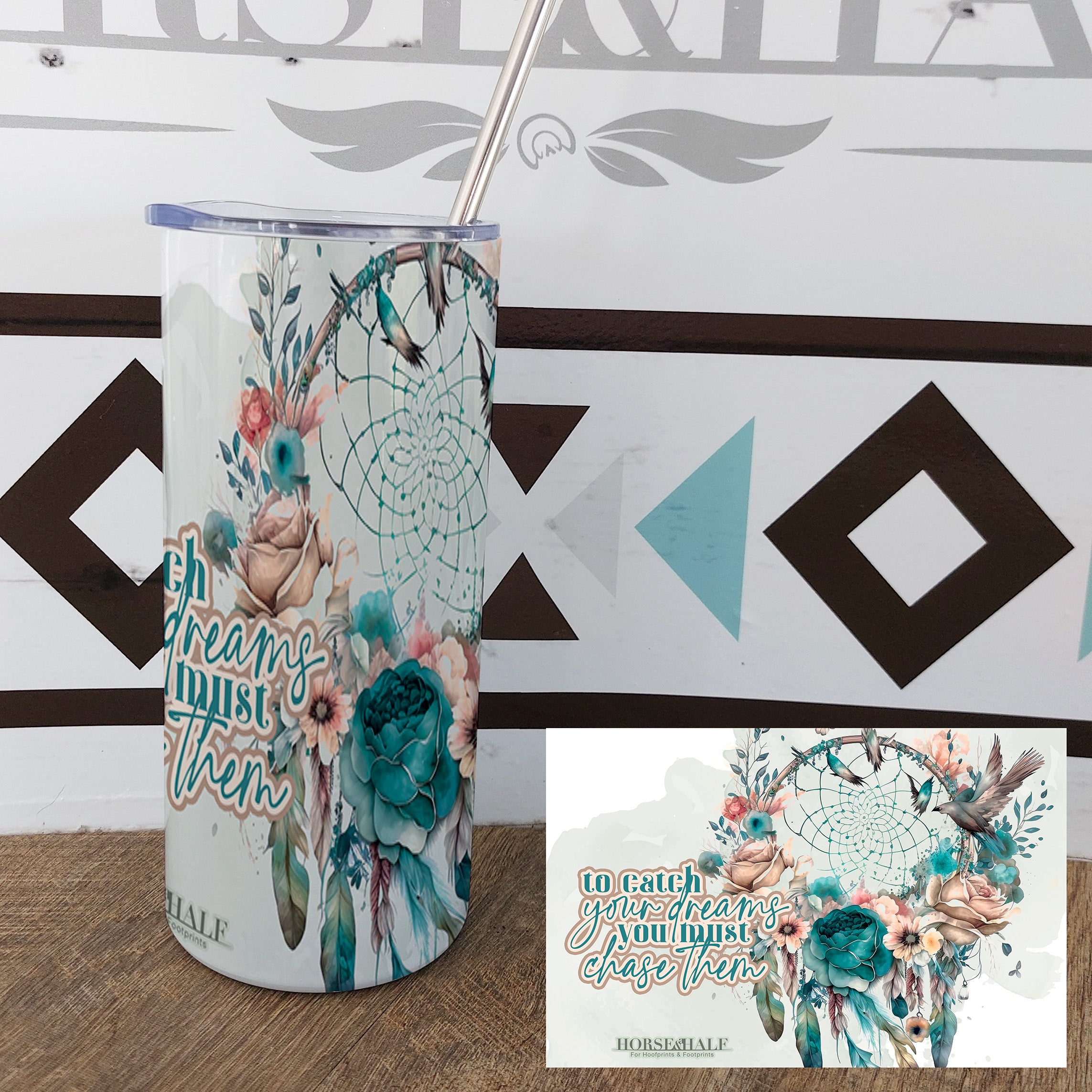 Aqua Dreamcatcher Drinkware