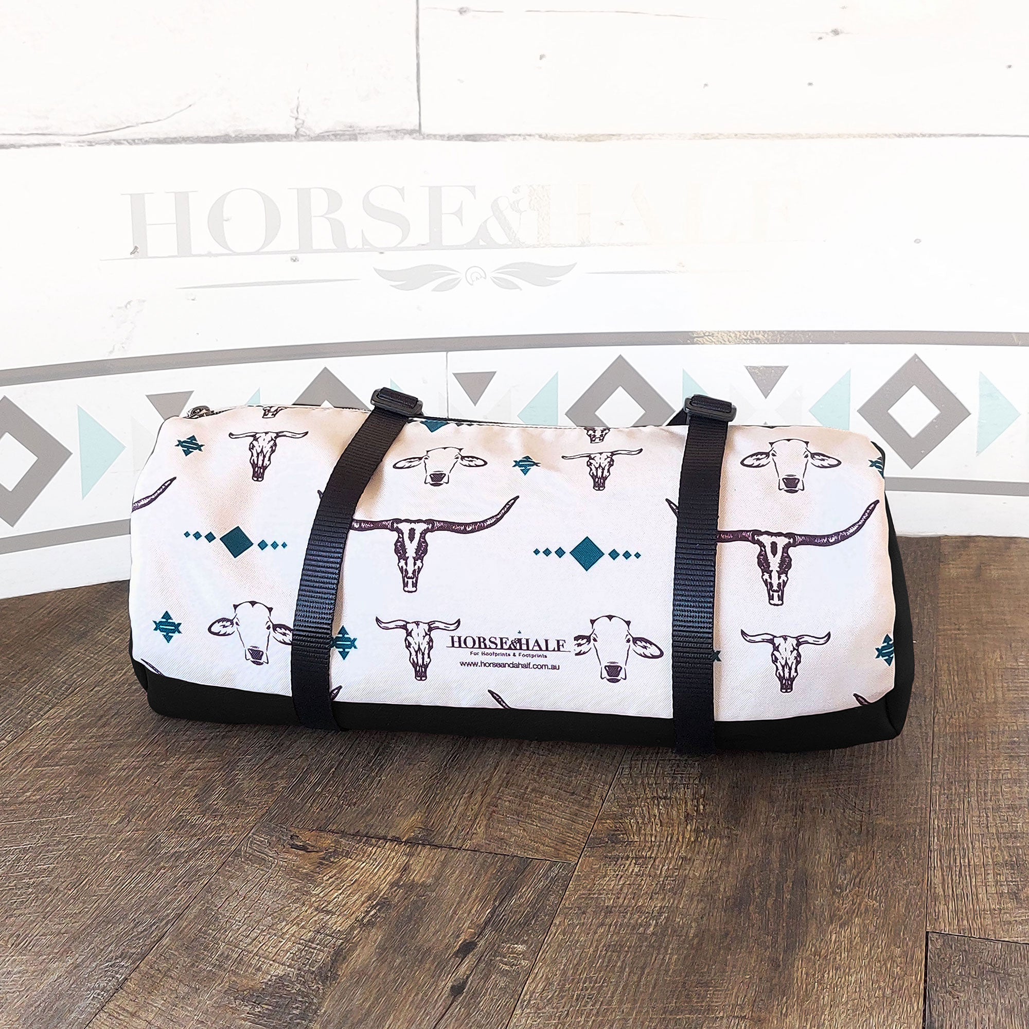 Cow Heads Large Duffle Saddle Bag