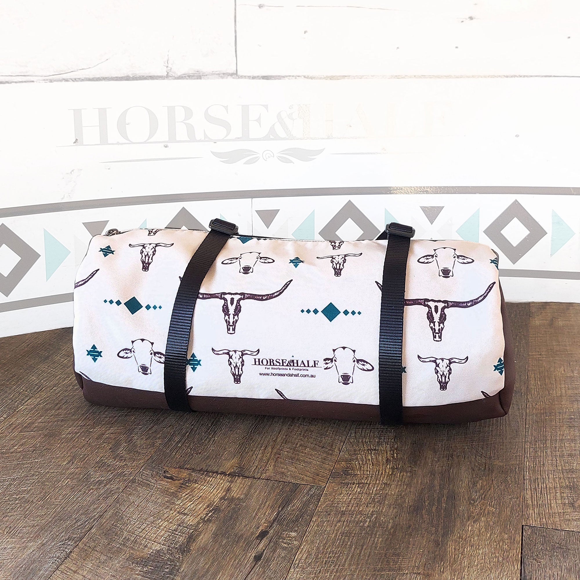 Cow Heads Large Duffle Saddle Bag