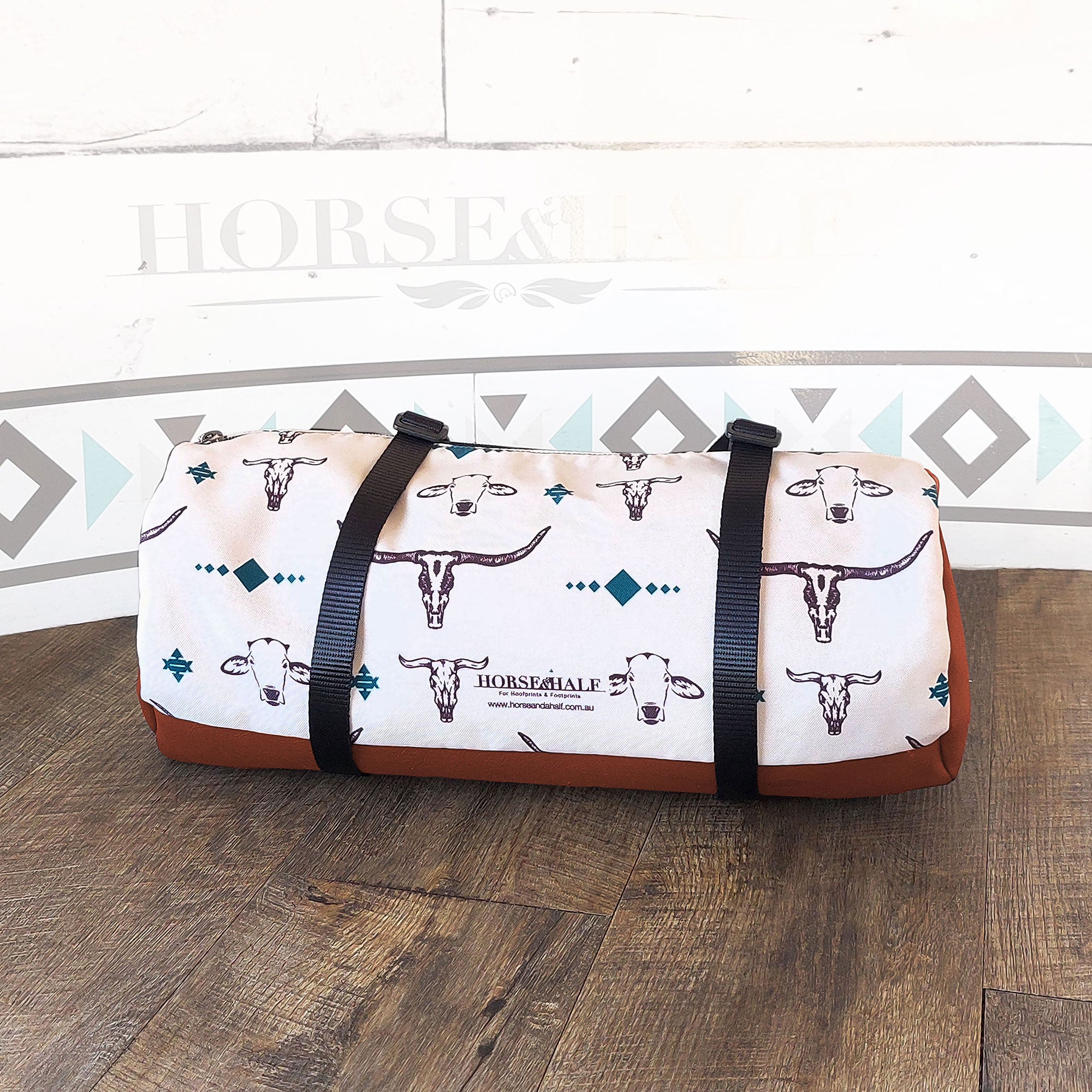 Cow Heads Large Duffle Saddle Bag