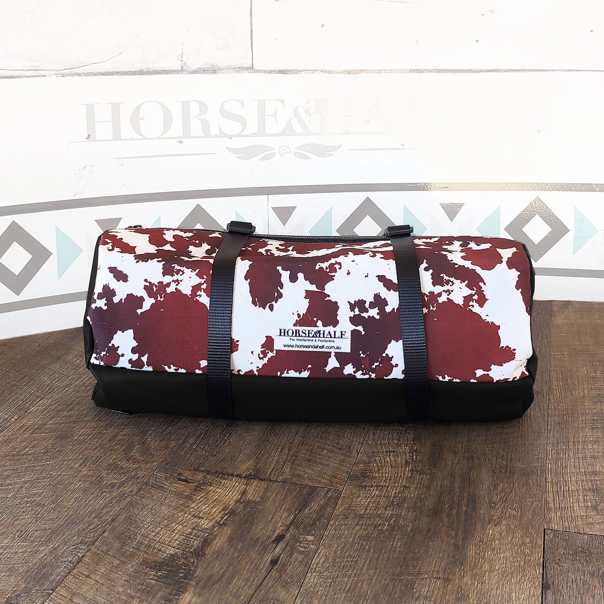 Cow Print Large Duffle Saddle Bag