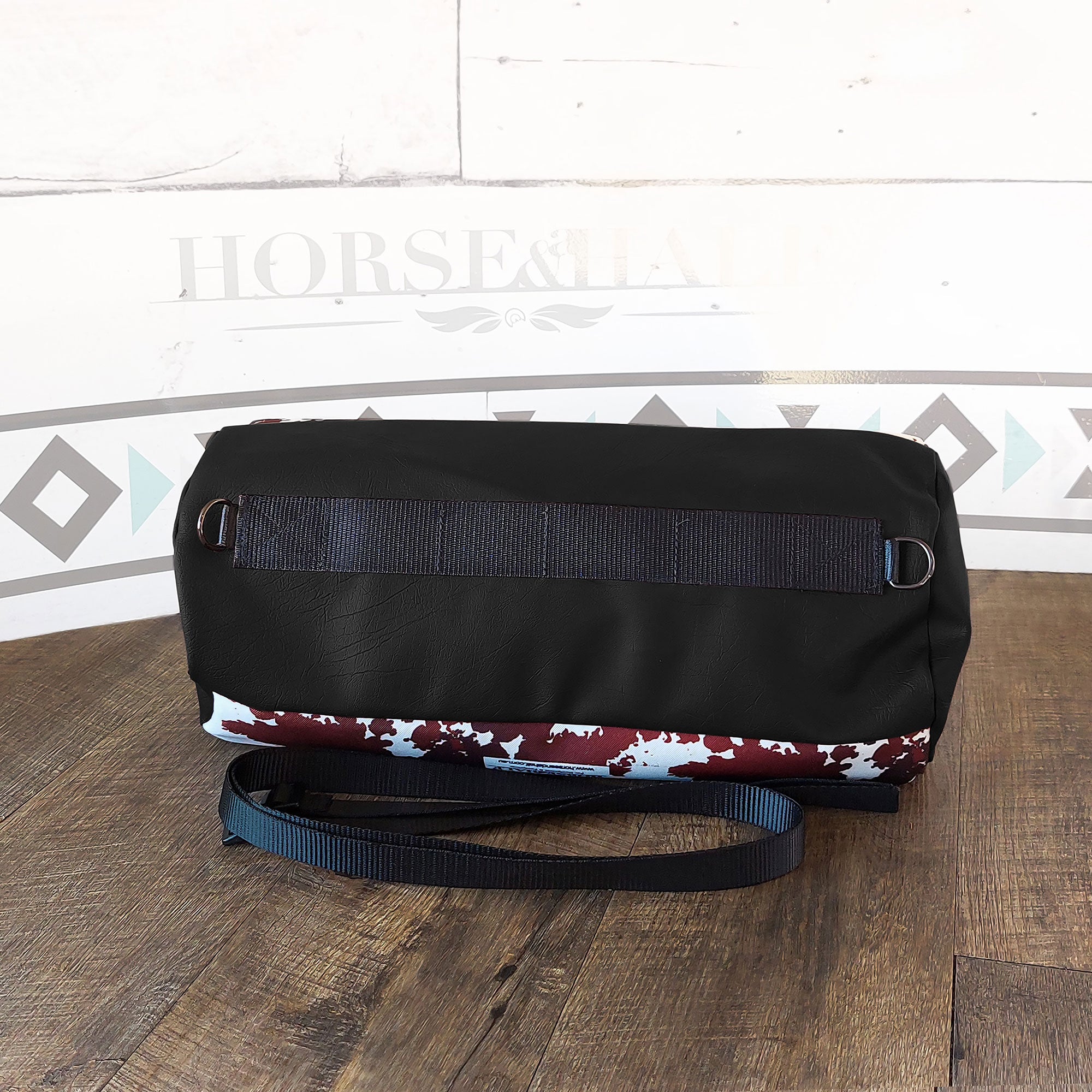Cow Print Large Duffle Saddle Bag