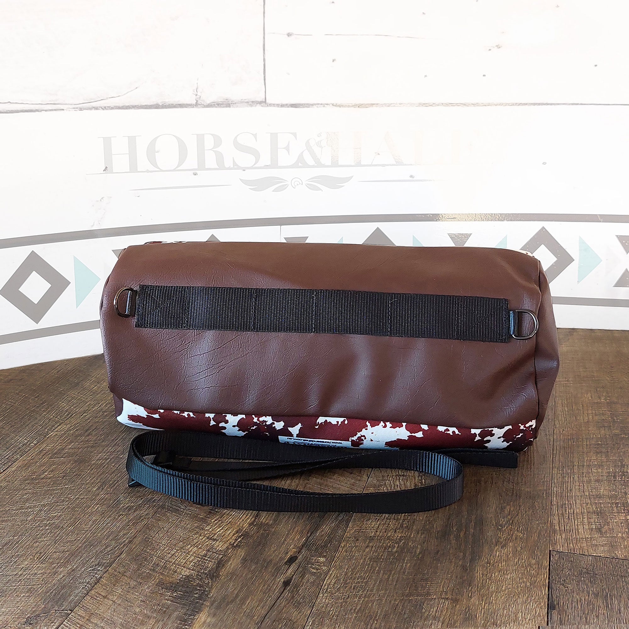 Cow Print Large Duffle Saddle Bag