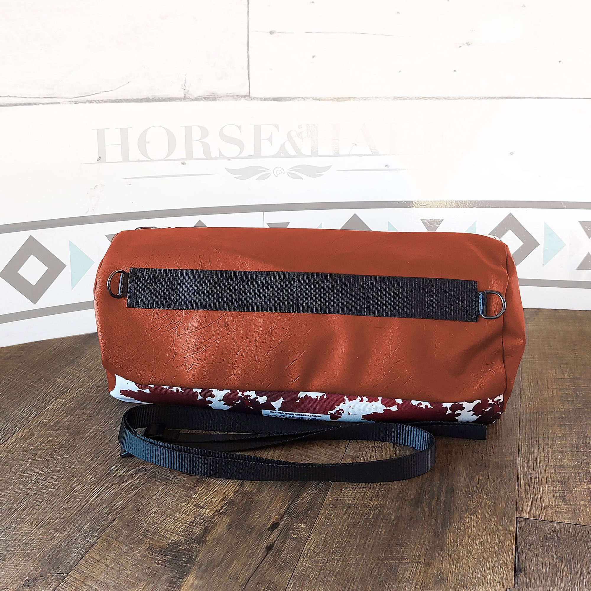 Cow Print Large Duffle Saddle Bag