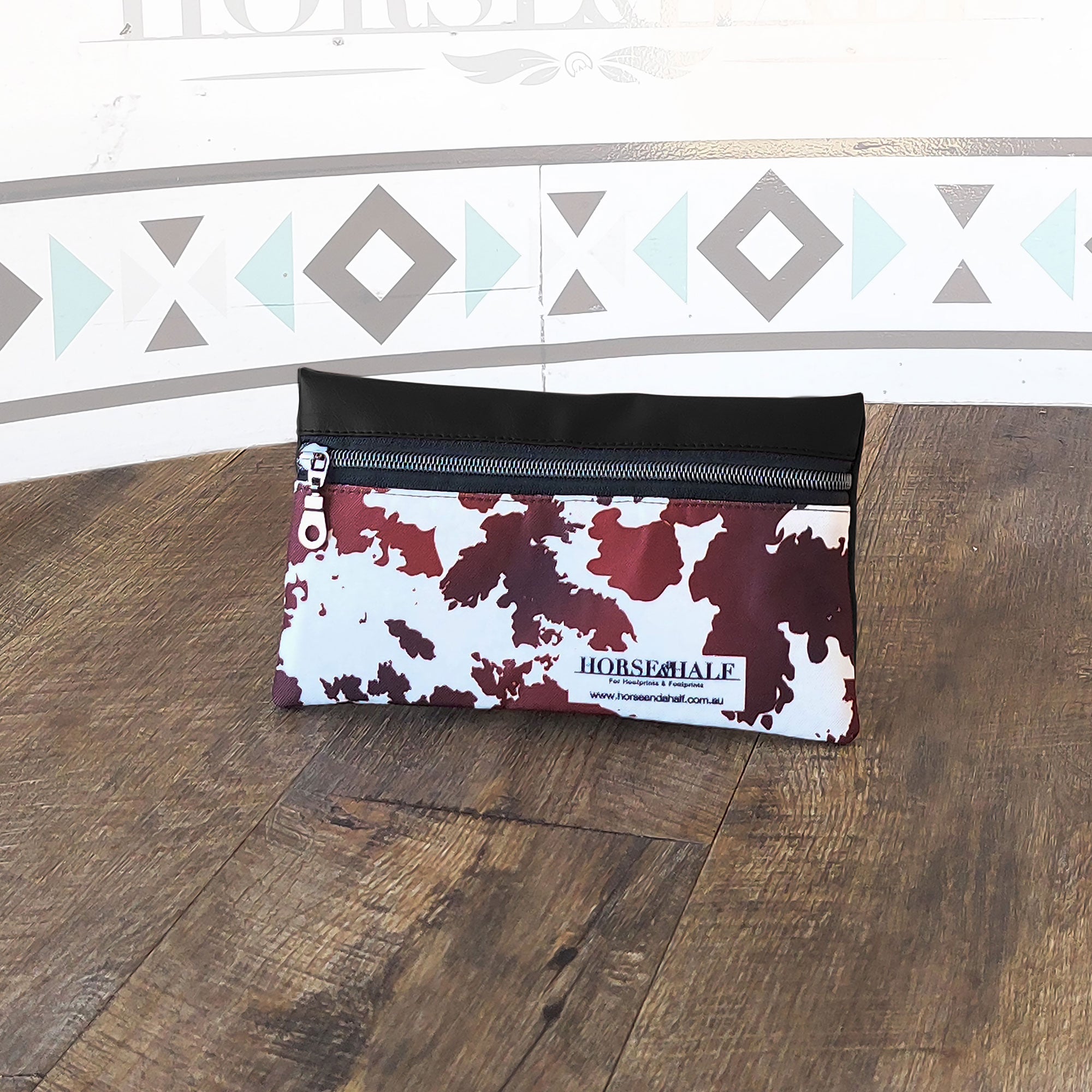 Cow Print Wallet Saddle Bag