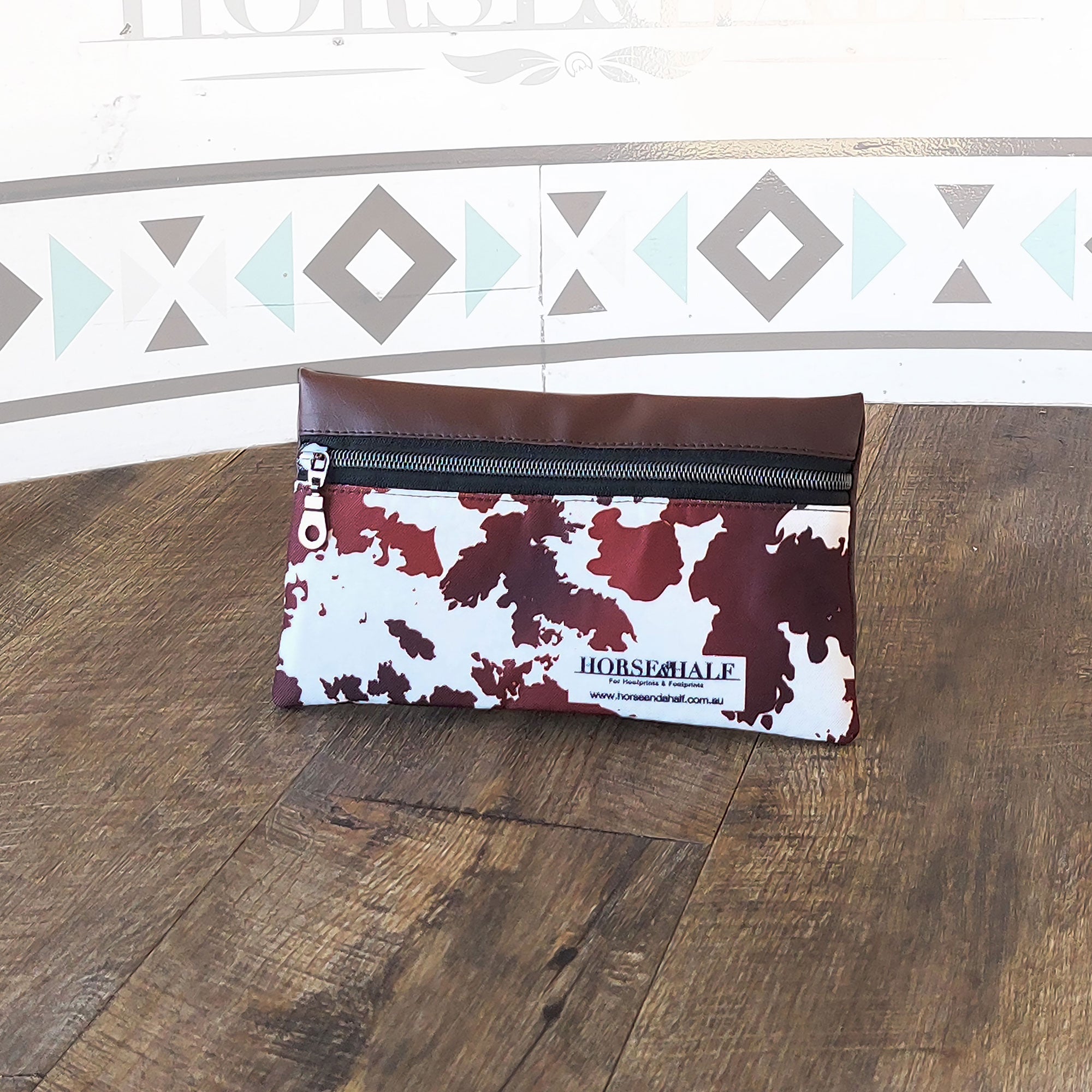 Cow Print Wallet Saddle Bag