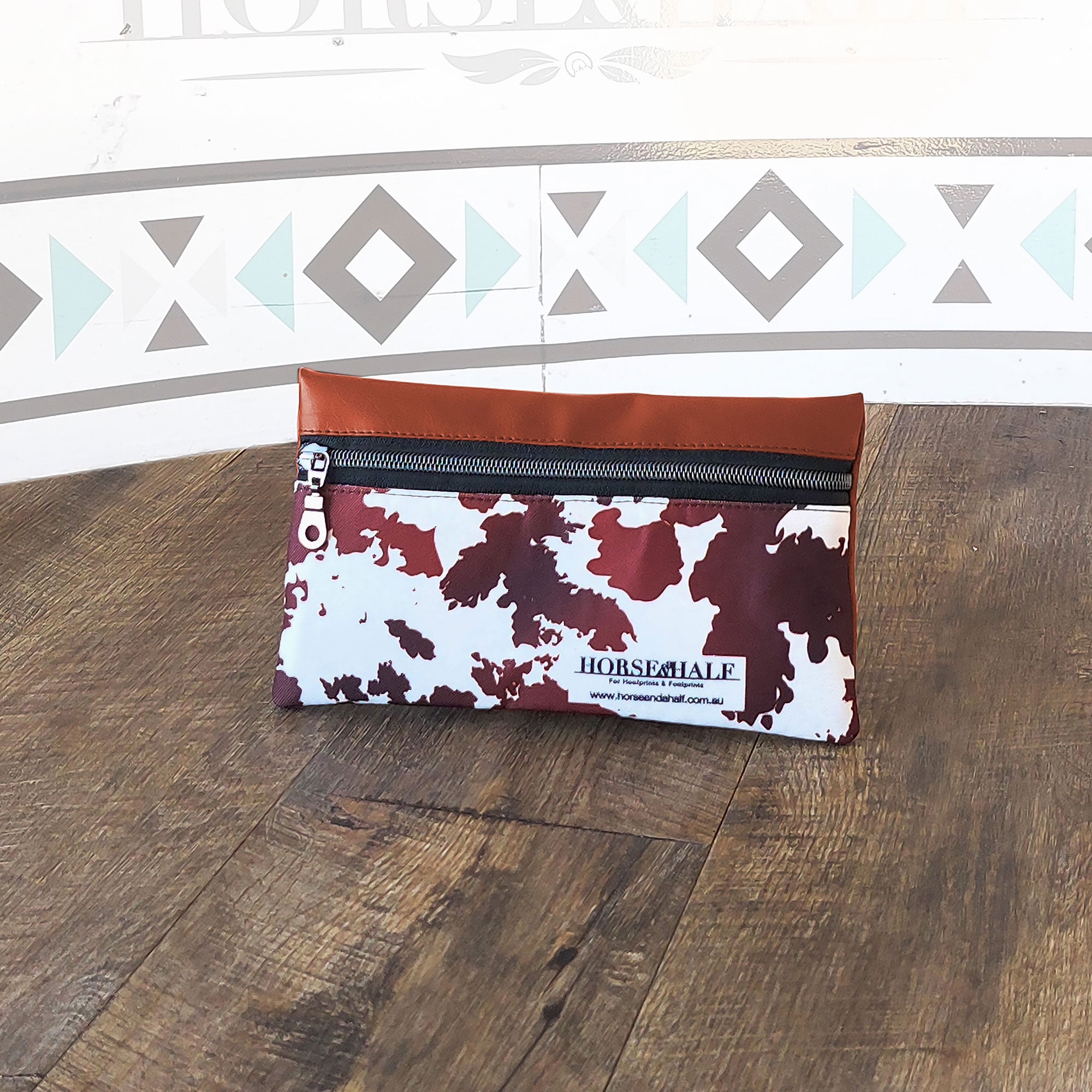 Cow Print Wallet Saddle Bag