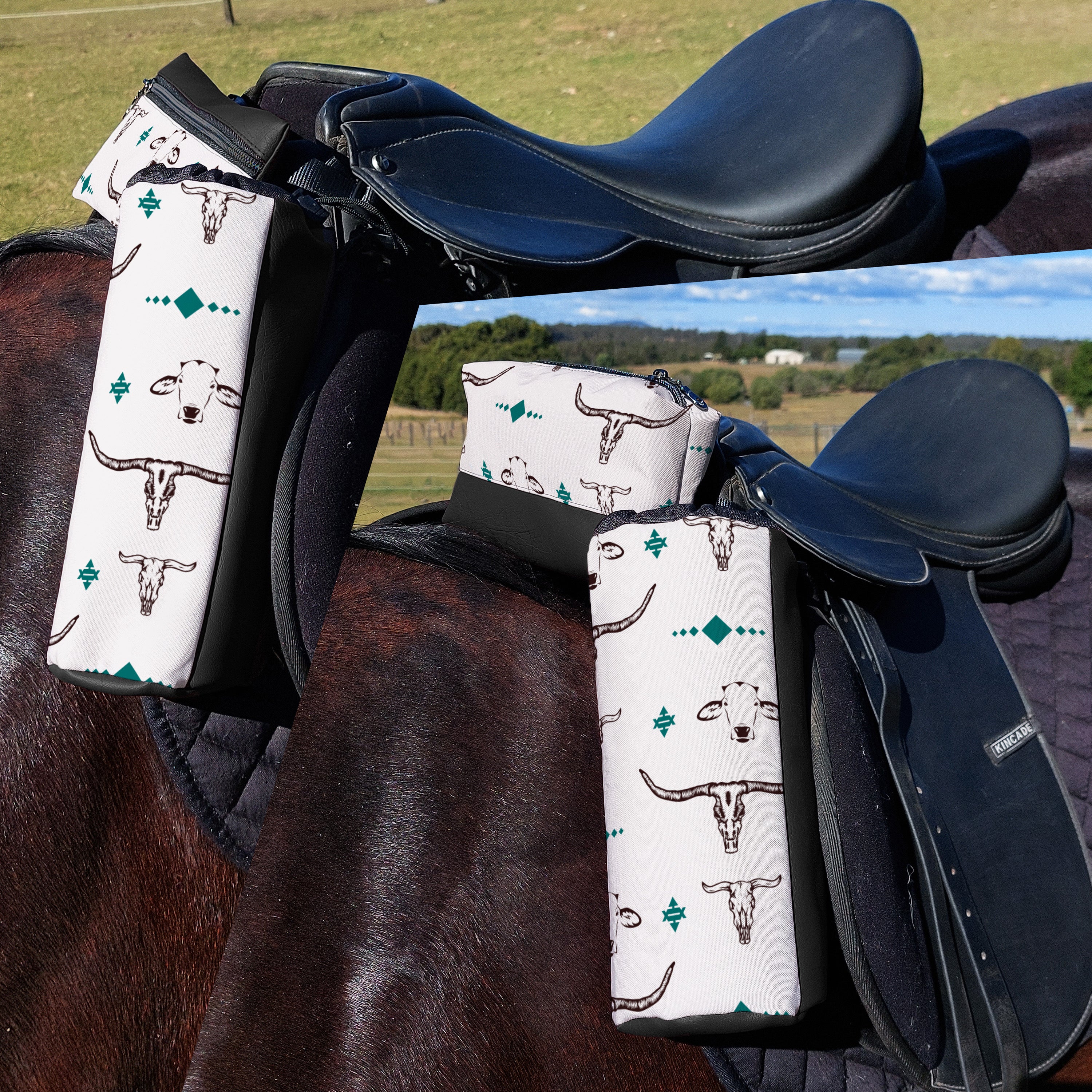 Cow Heads Wallet Saddle Bag