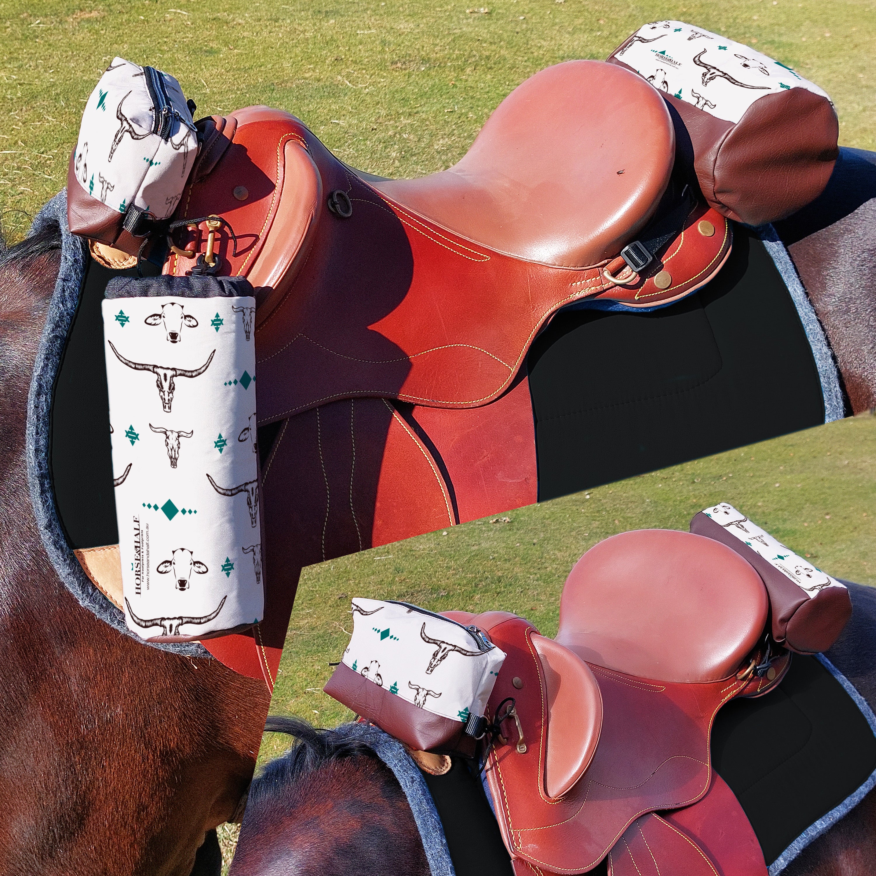 Cow Heads Wallet Saddle Bag