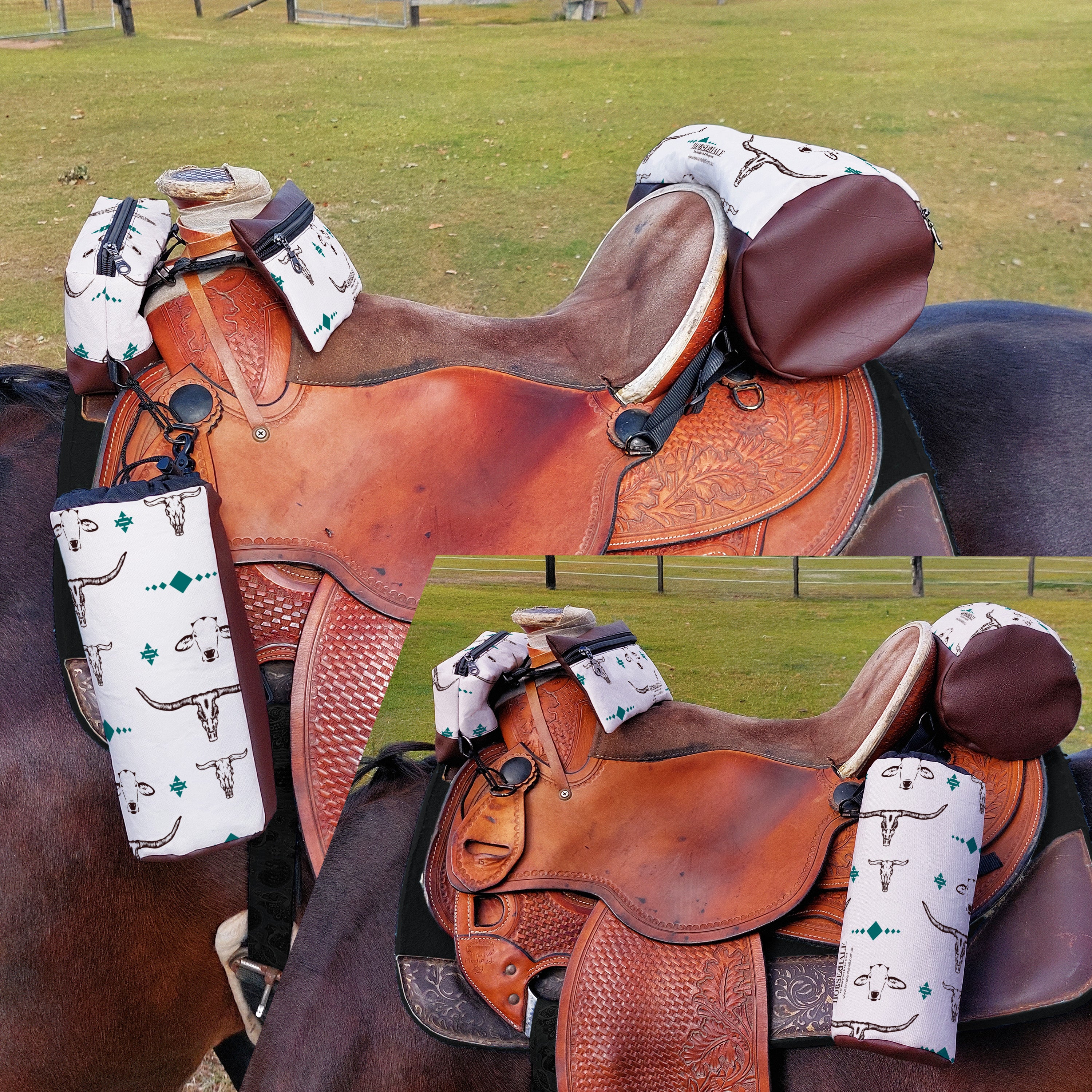 Cow Heads Wallet Saddle Bag