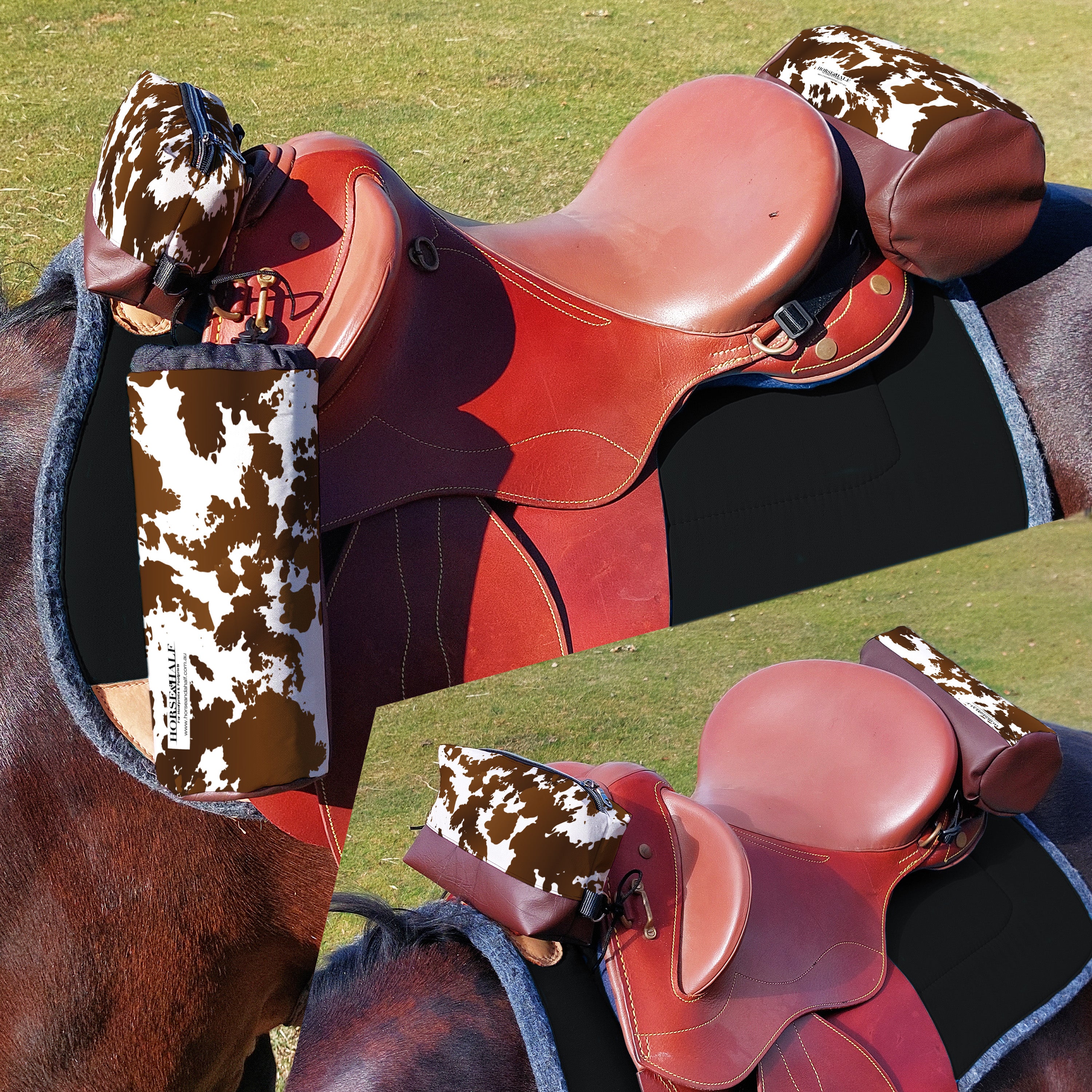 Cow Print Duffle Saddle Bag