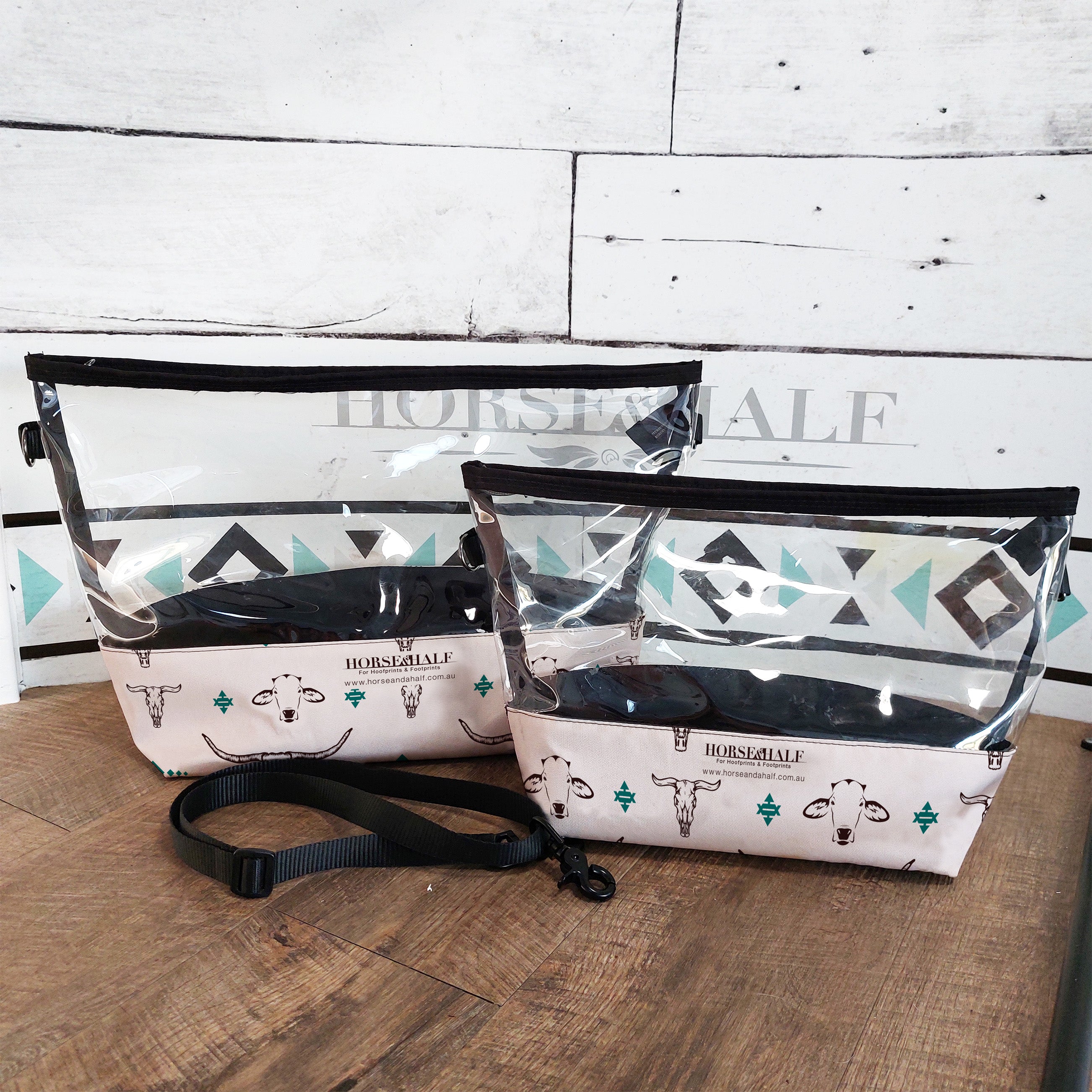 Cow Heads Clear Utility Bags