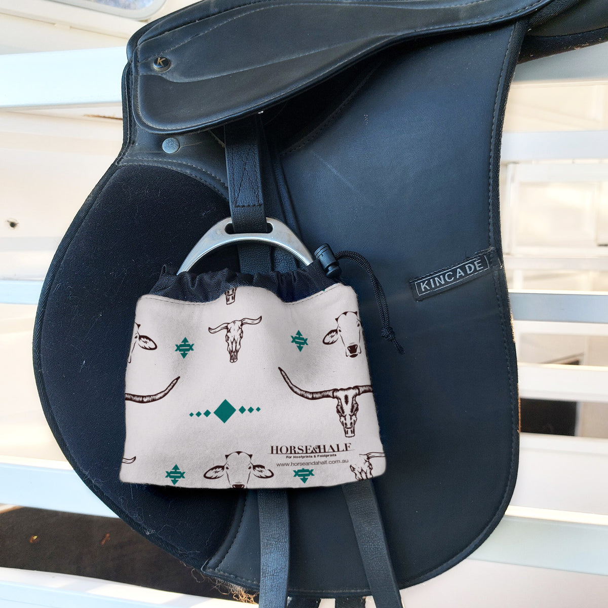 Cow Heads Stirrup Covers on english saddle — Horse and a Half