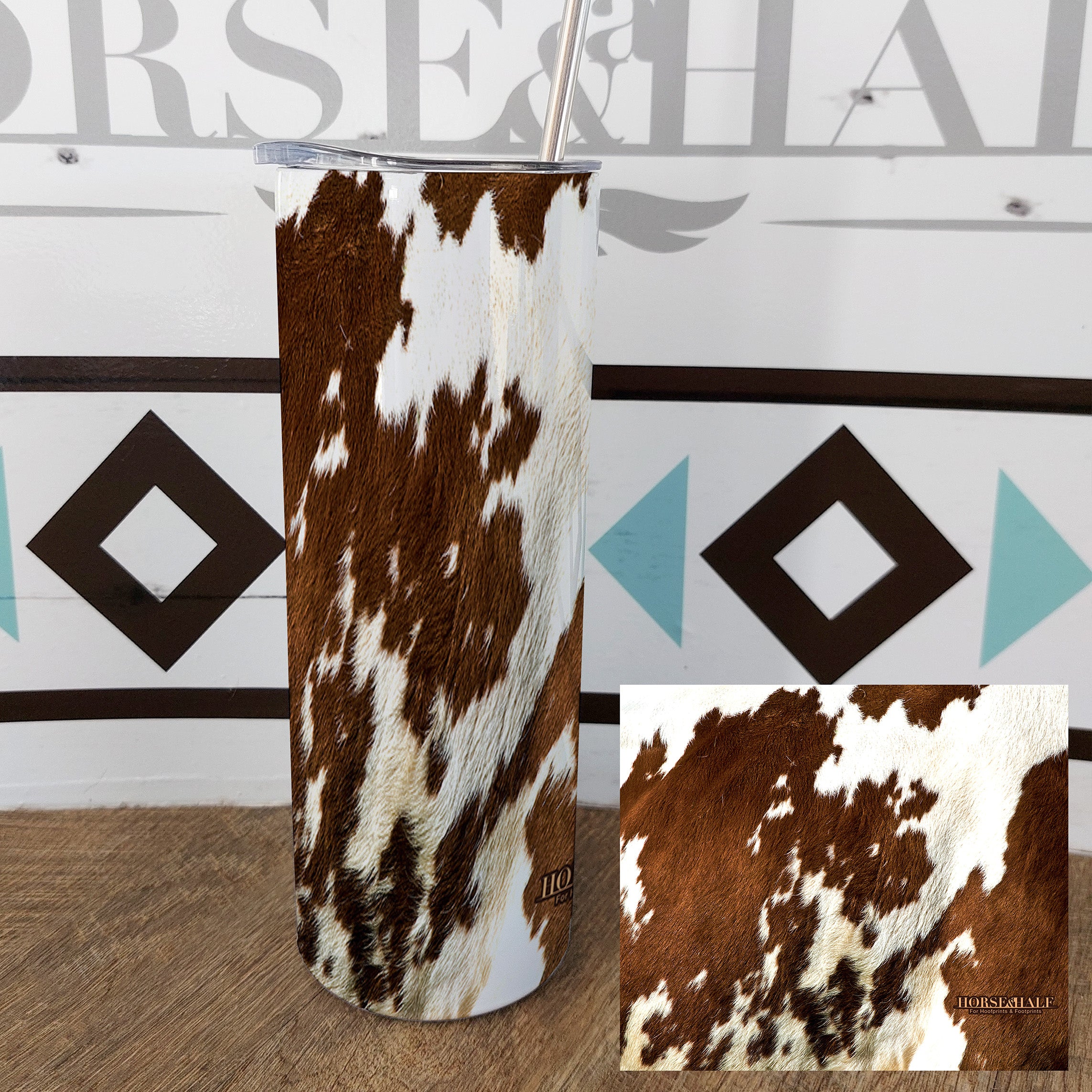 Cow Hide Drinkware