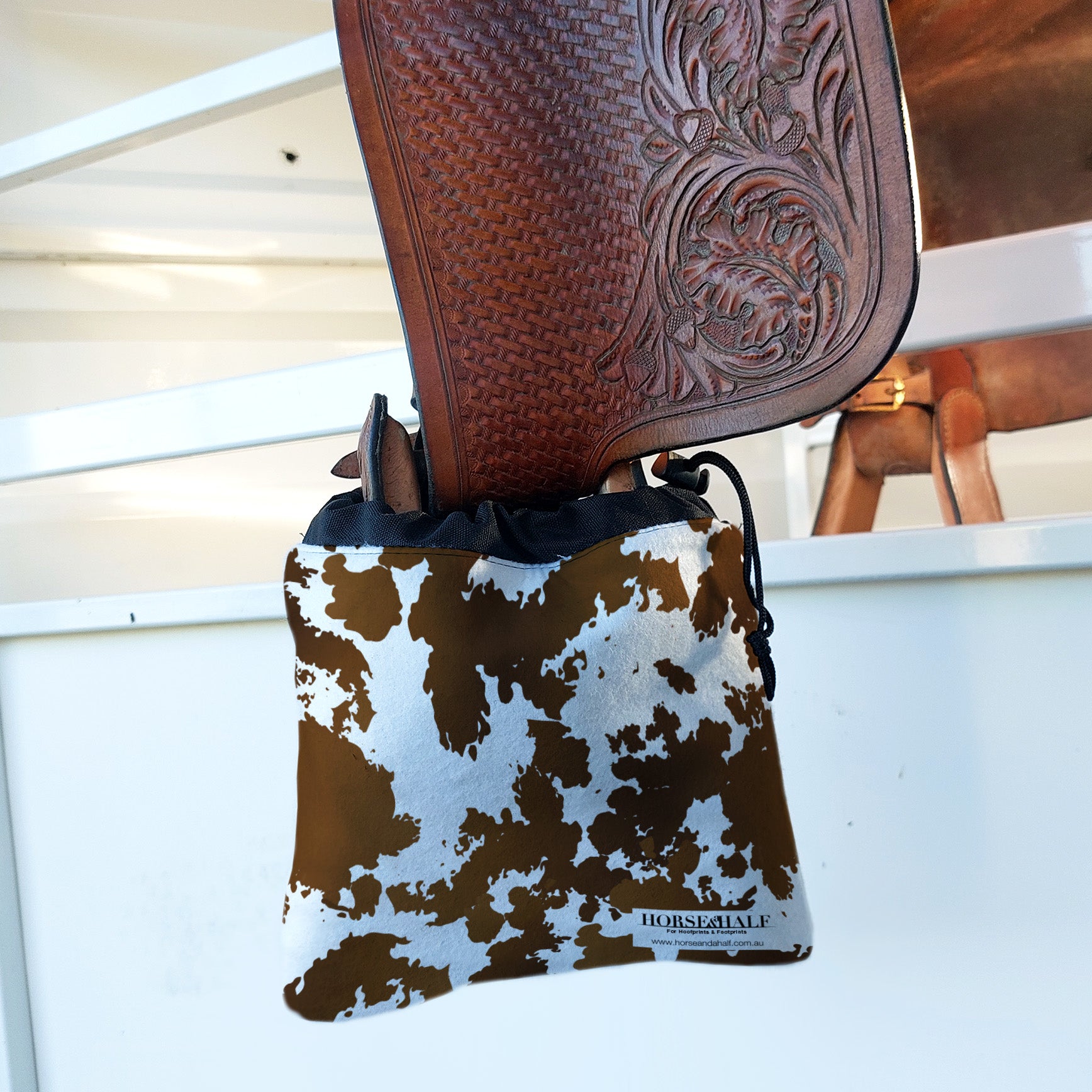 Cow Print Stirrup Covers