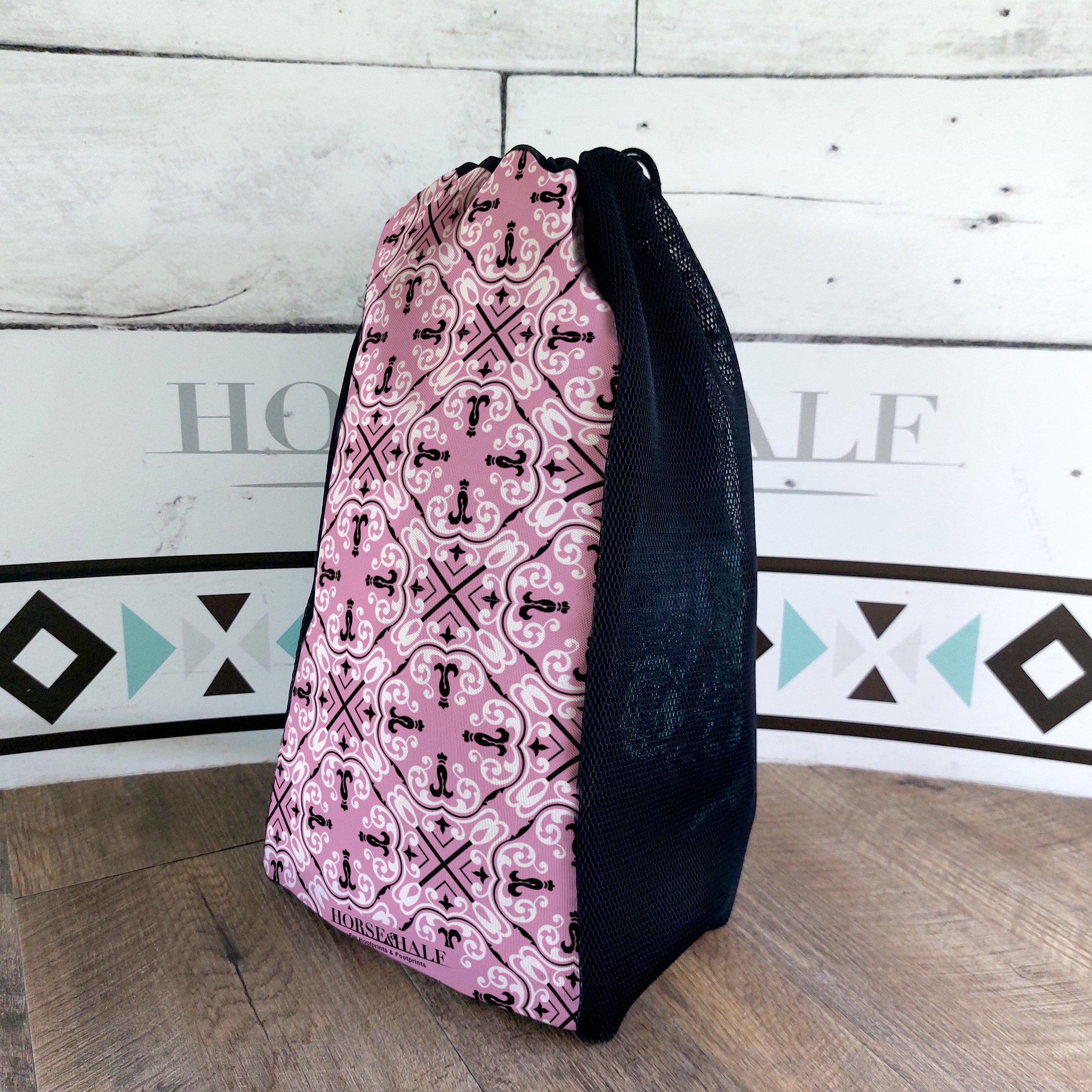 Pink Tartan Mesh Bag