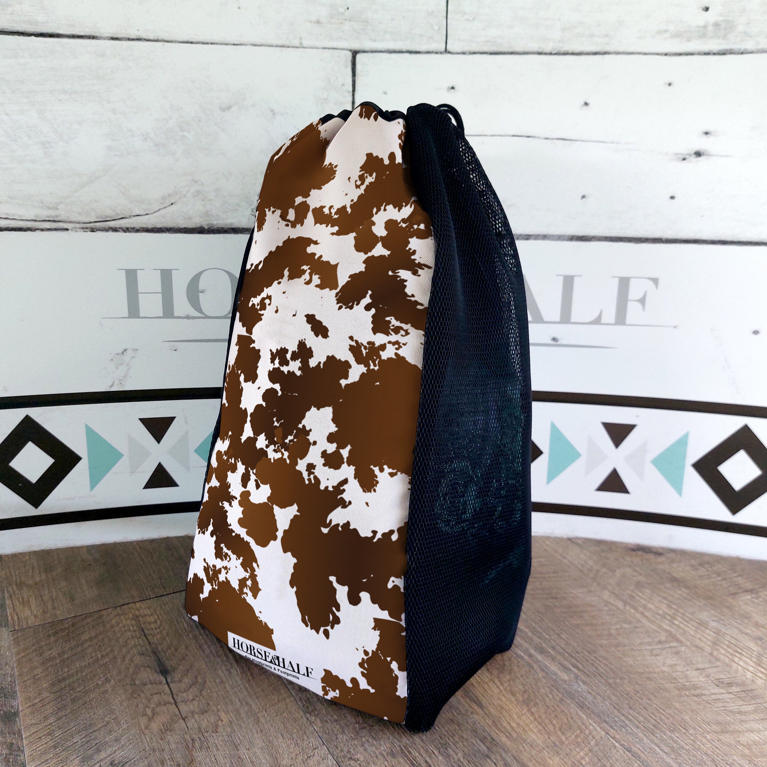 Cow Print Mesh Bag