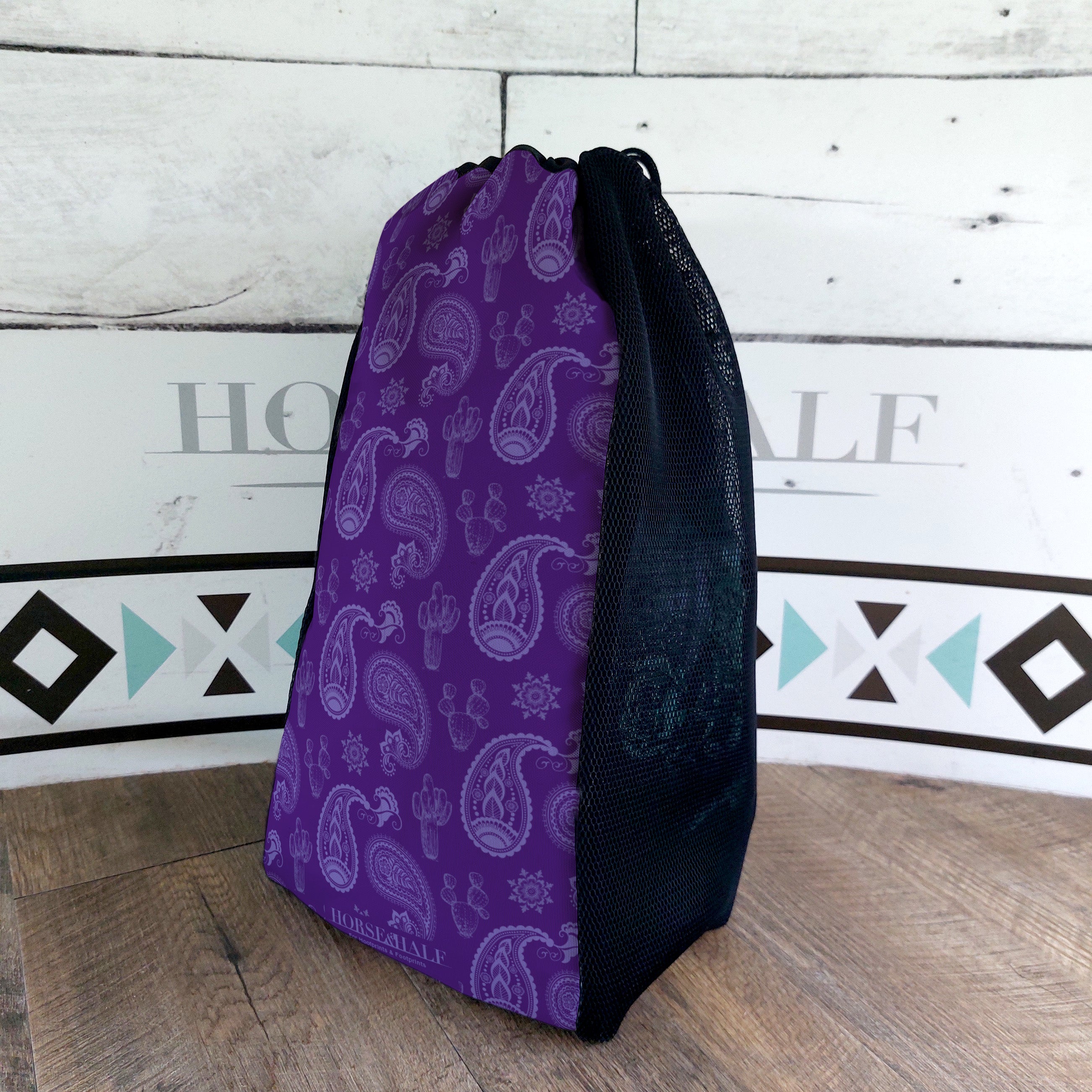Purple Paisley Mesh Bag
