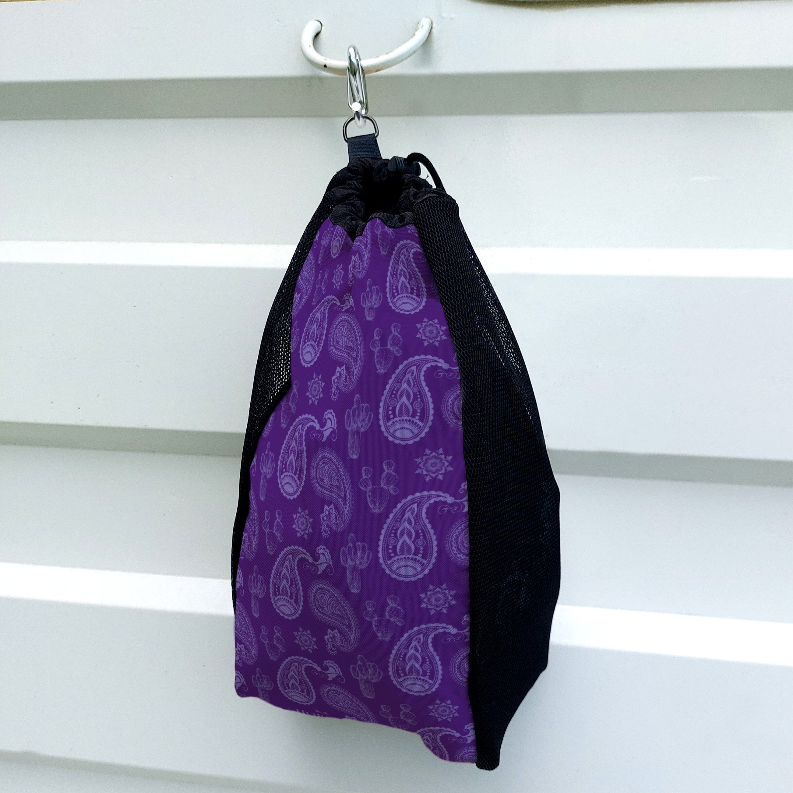 Purple Paisley Mesh Bag