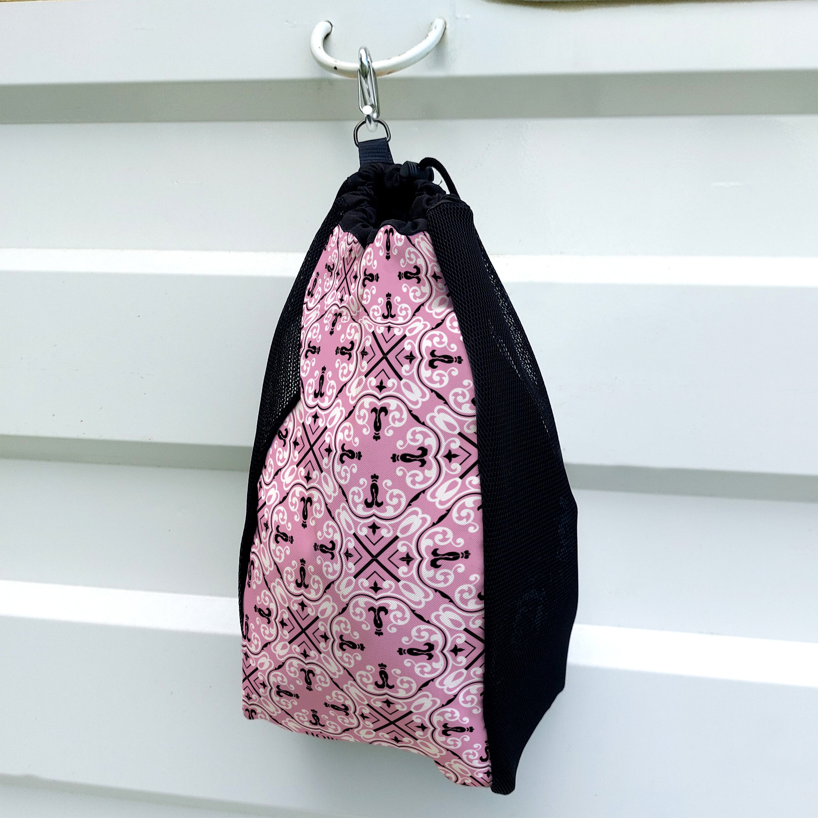 Pink Tartan Mesh Bag