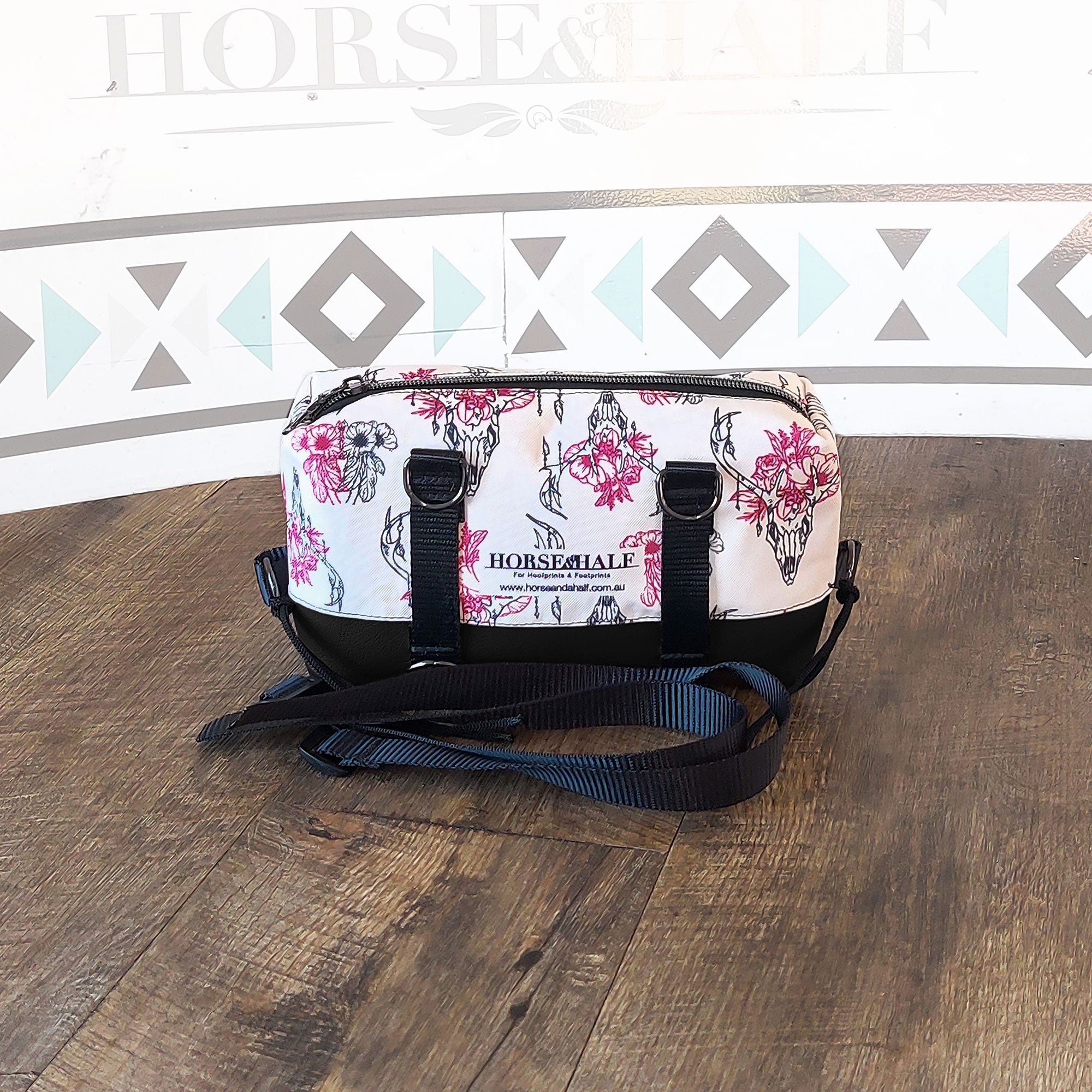 Floral Skull Box Saddle Bag