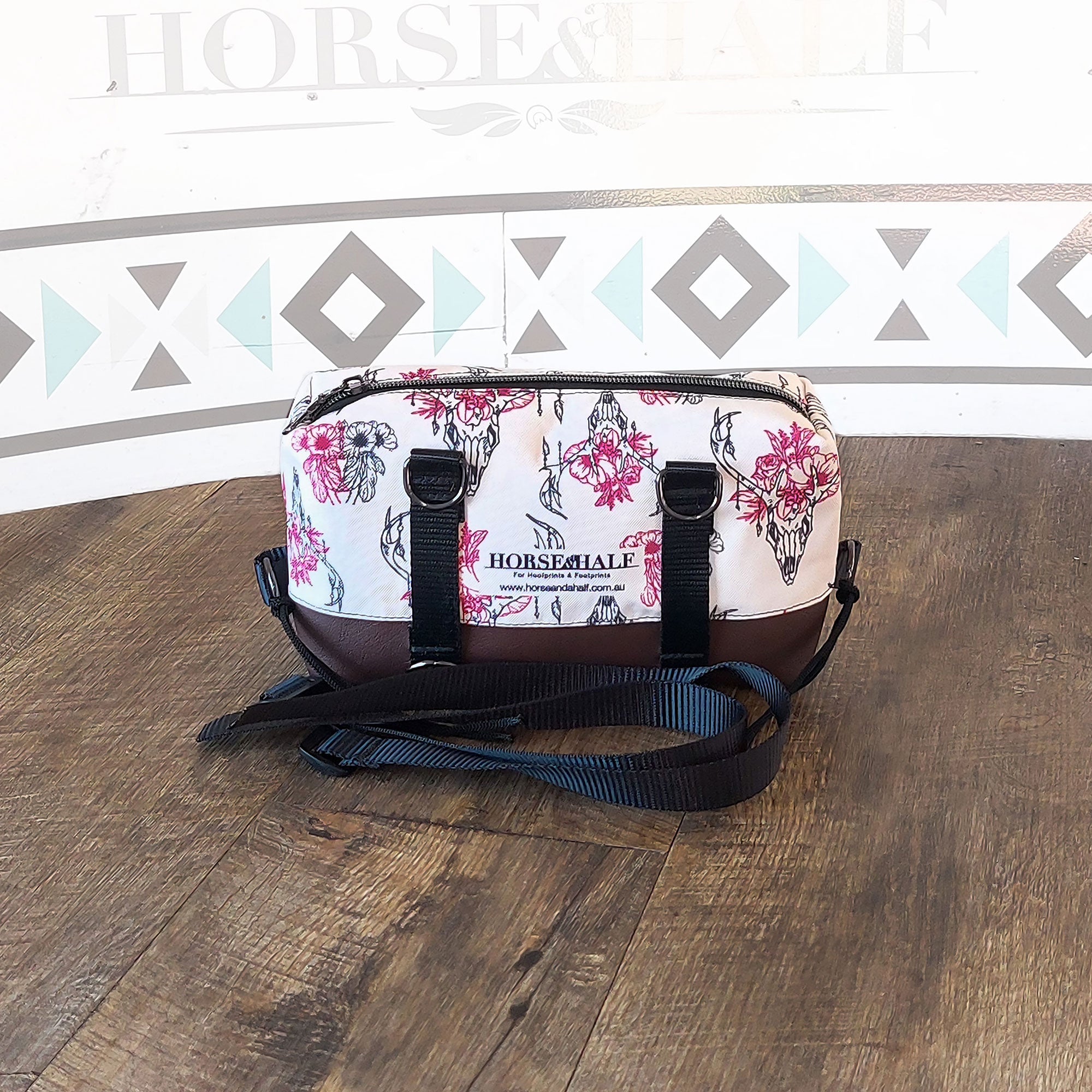 Floral Skull Box Saddle Bag