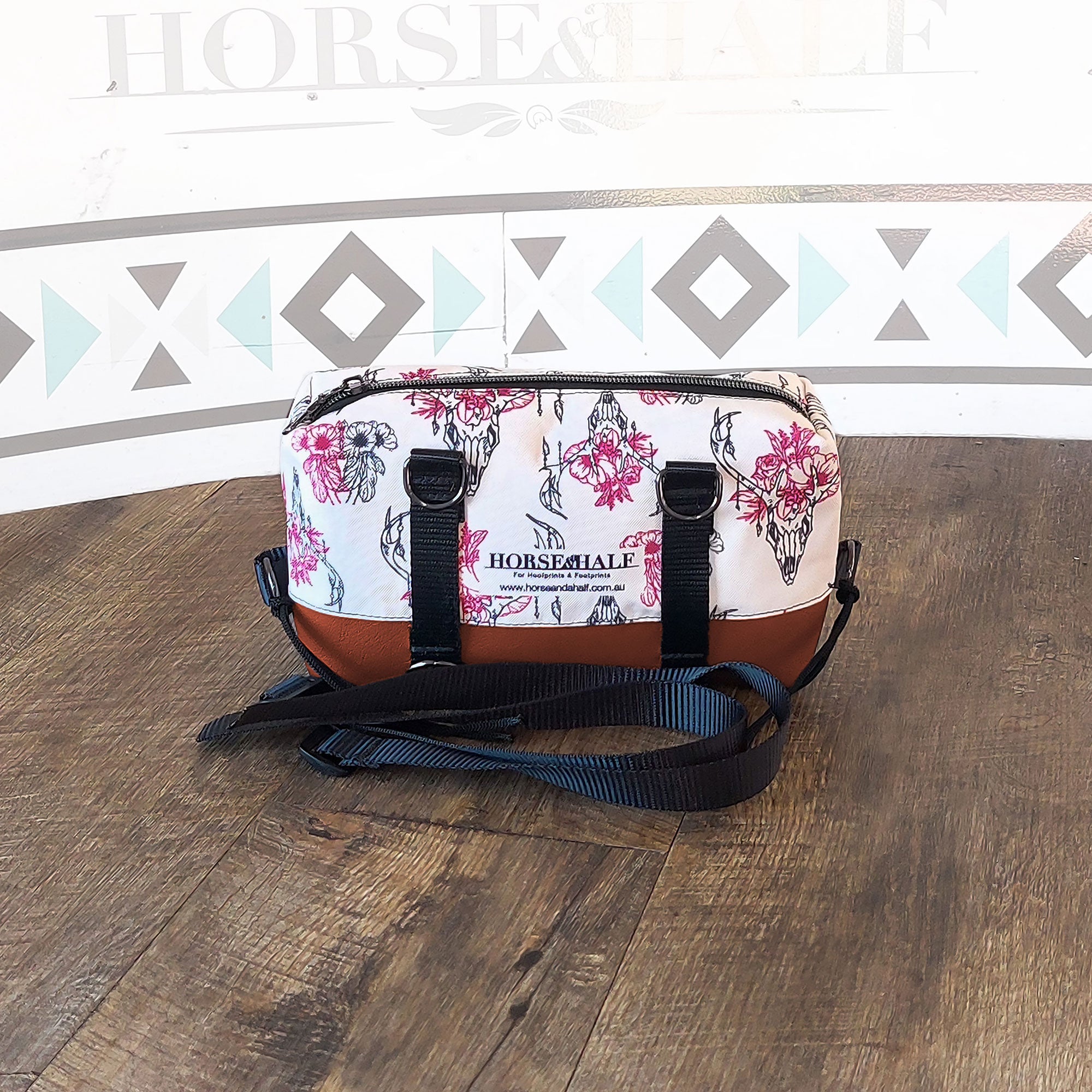 Floral Skull Box Saddle Bag