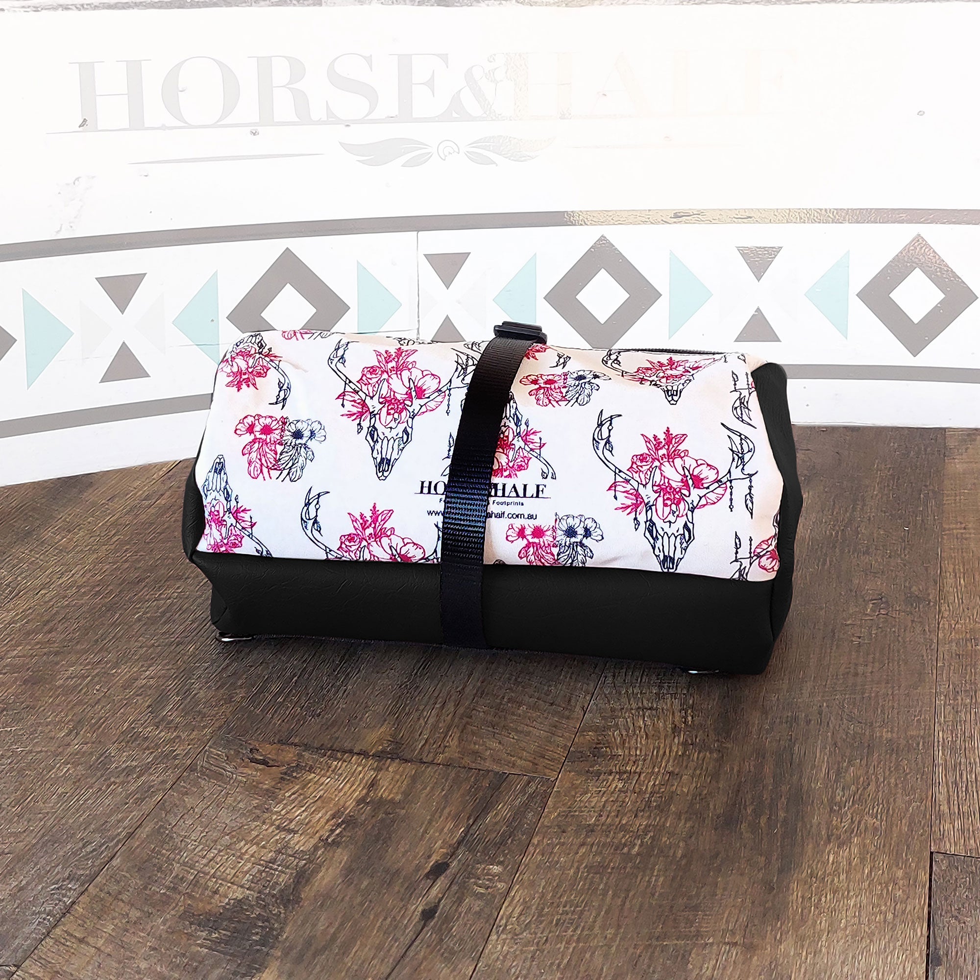 Floral Skull Duffle Saddle Bag