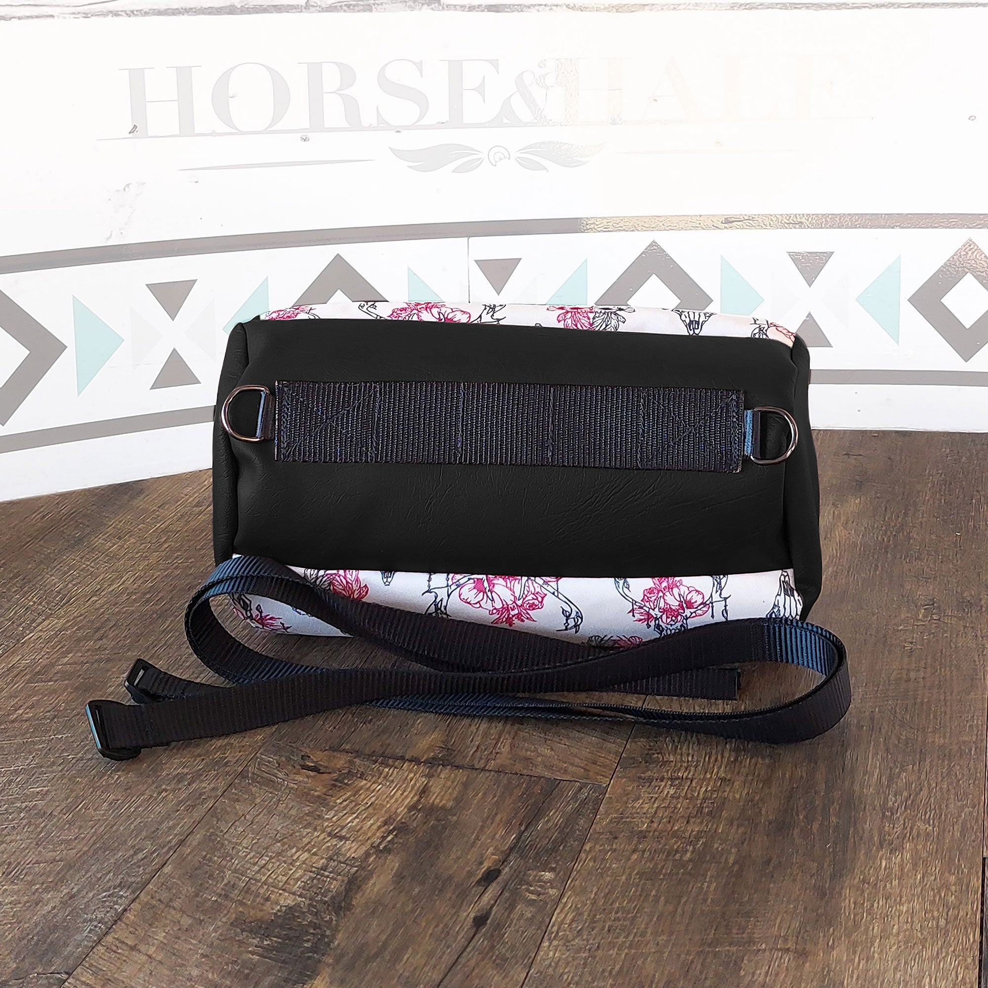 Floral Skull Duffle Saddle Bag