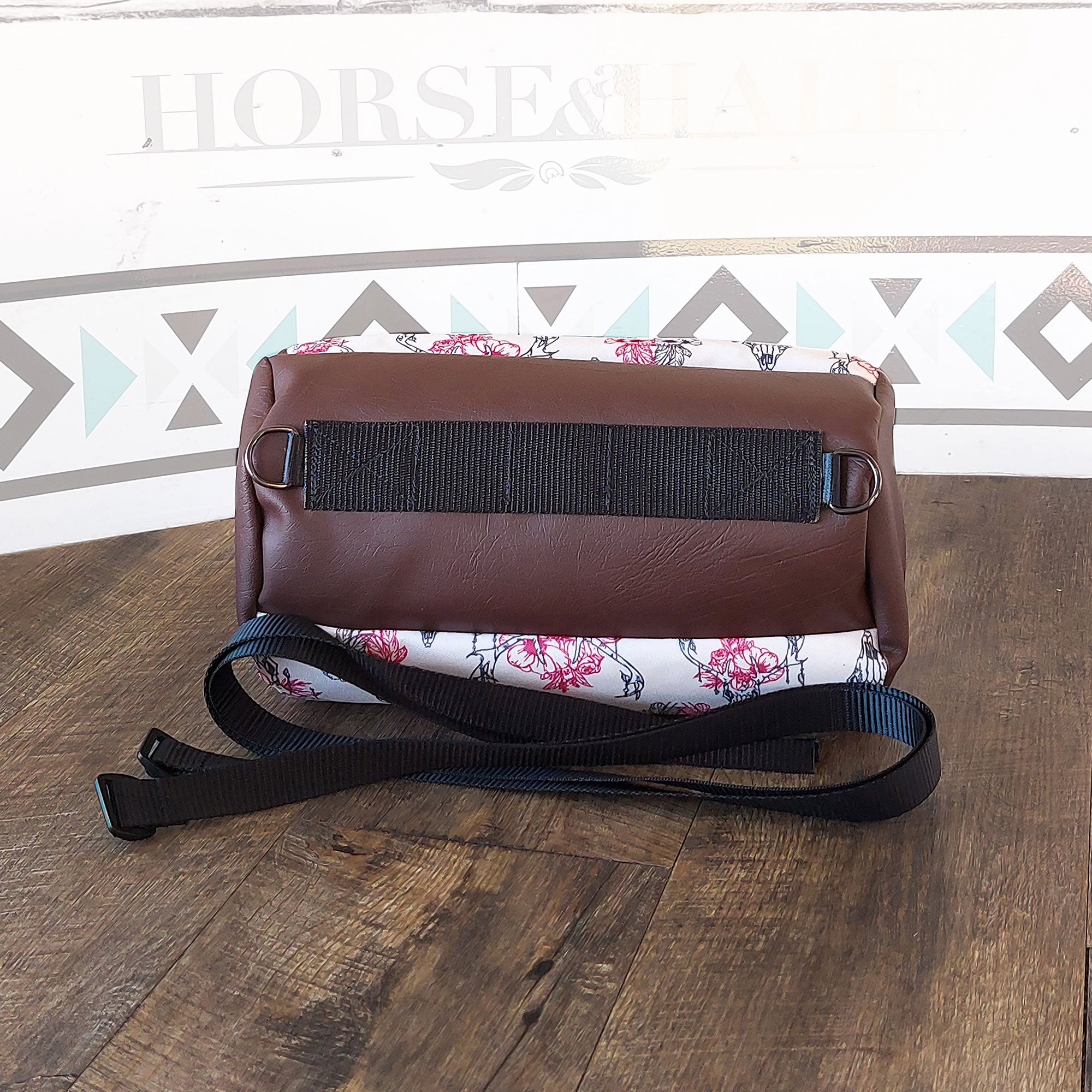Floral Skull Duffle Saddle Bag