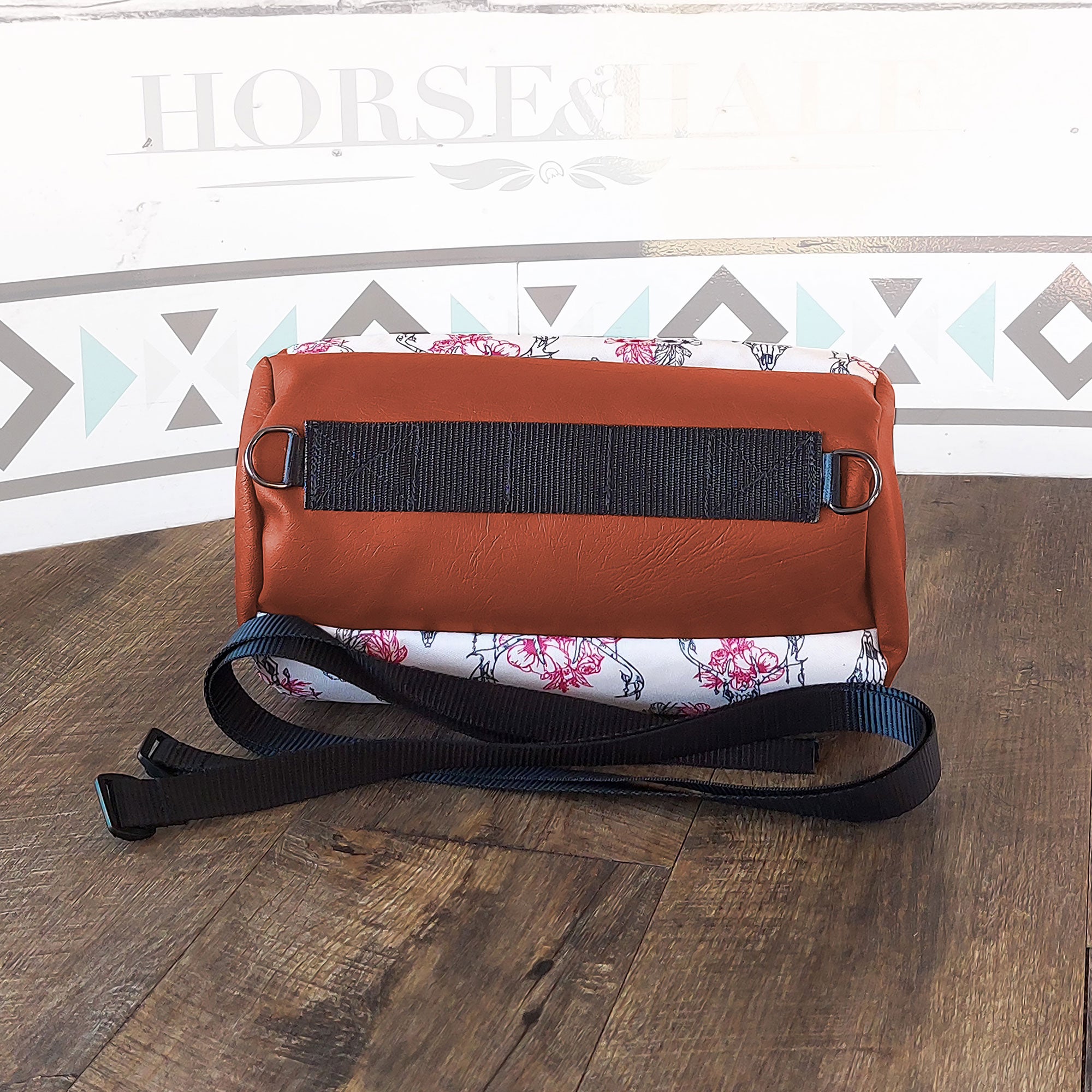 Floral Skull Duffle Saddle Bag