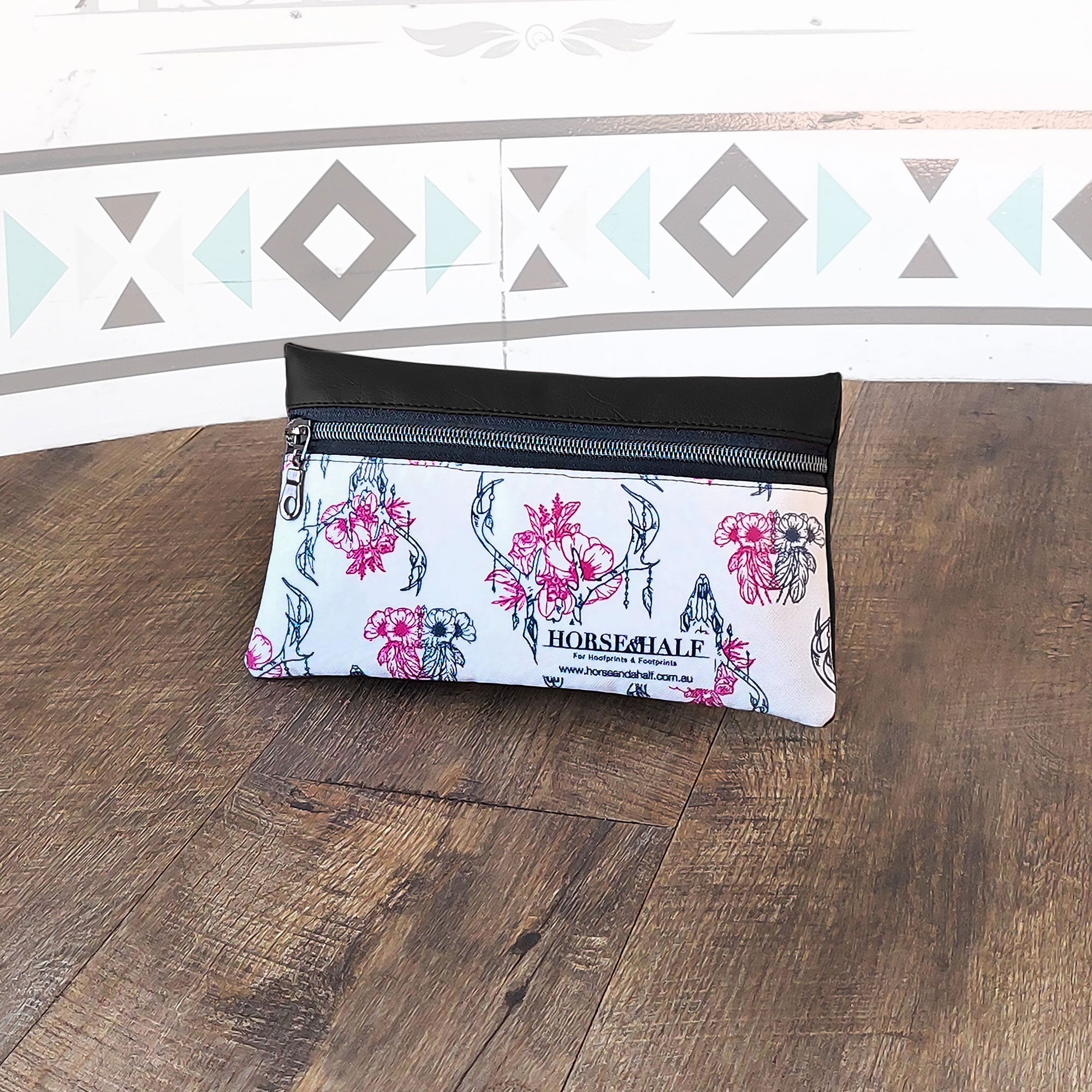 Floral Skull Wallet Saddle Bag