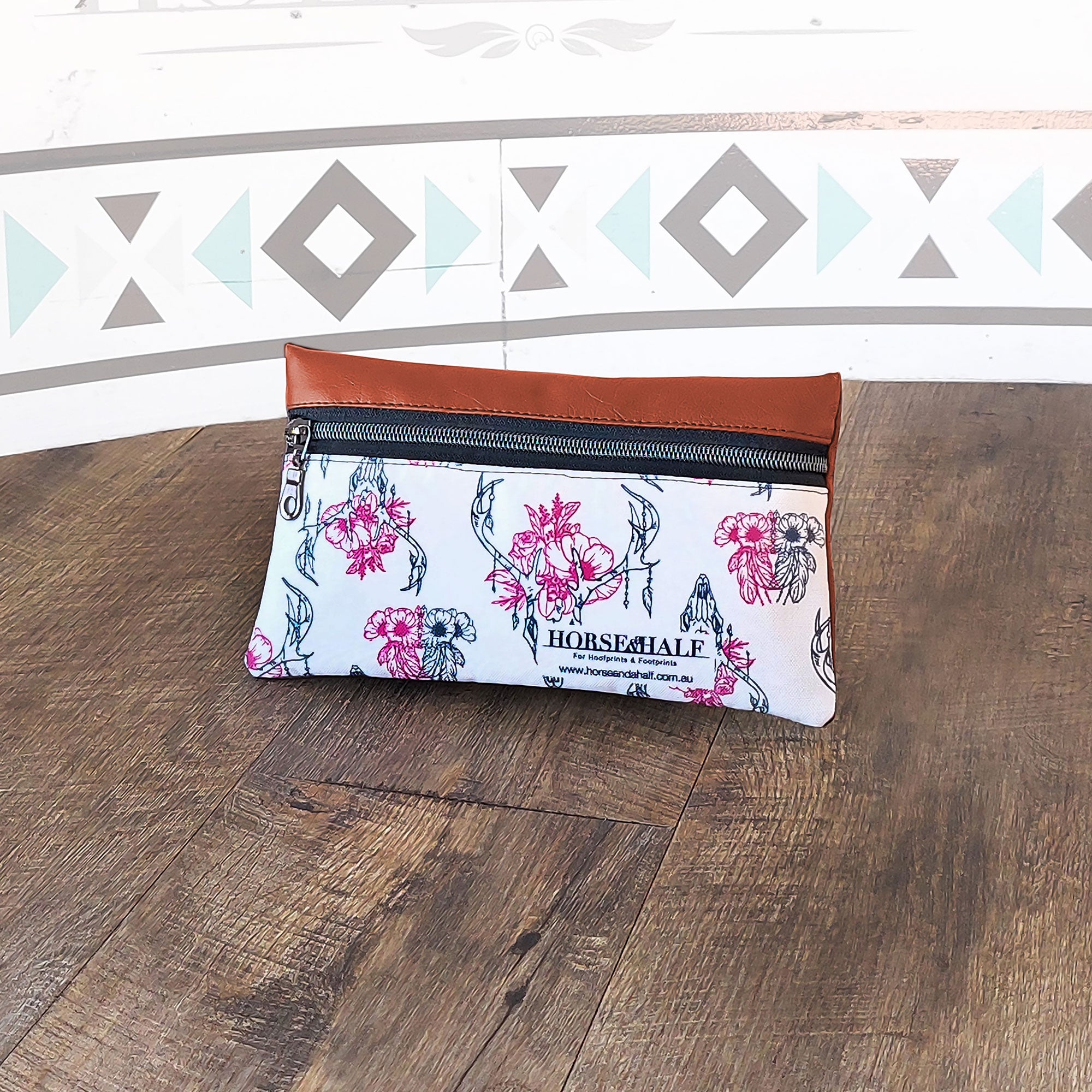 Floral Skull Wallet Saddle Bag