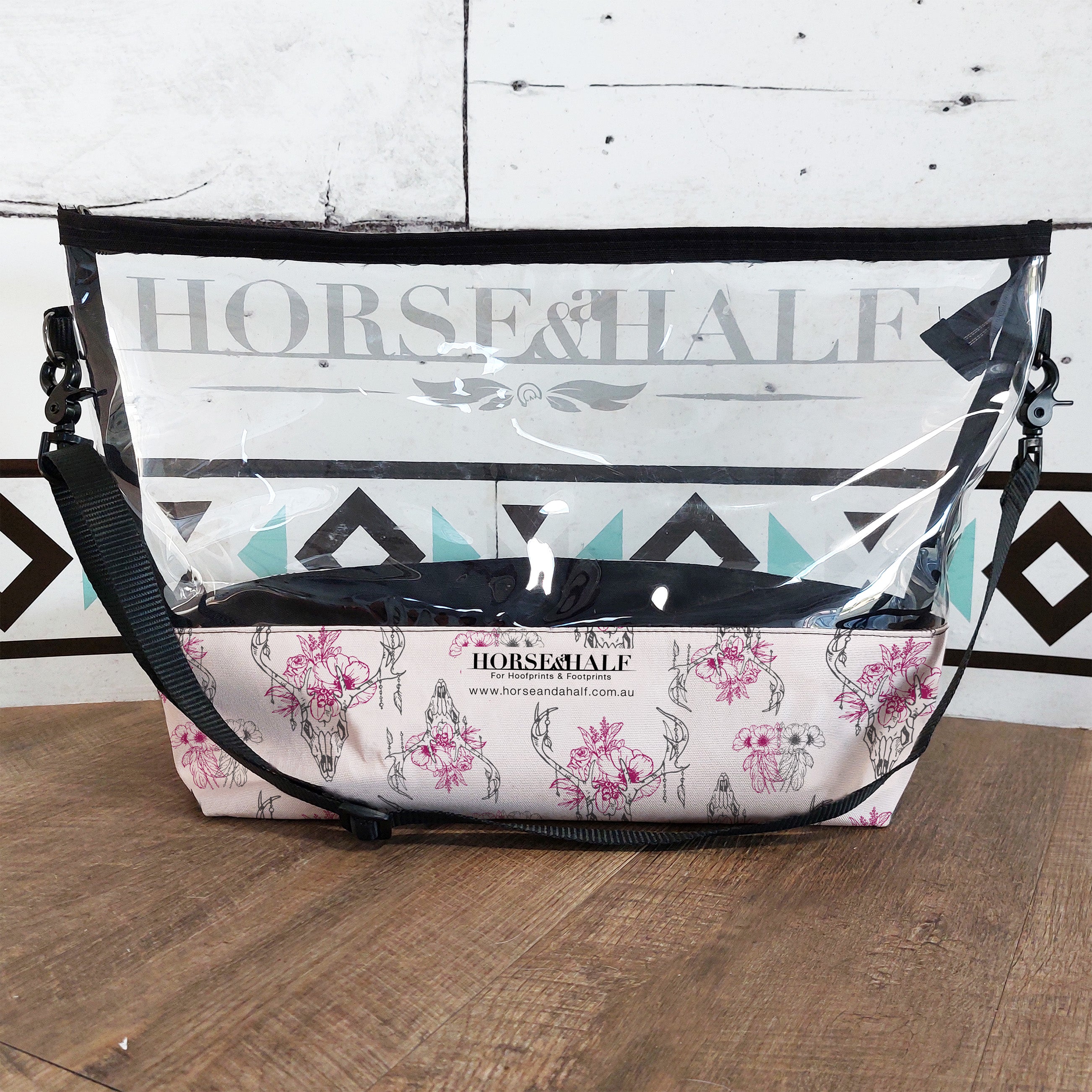 Floral Skull Clear Utility Bags