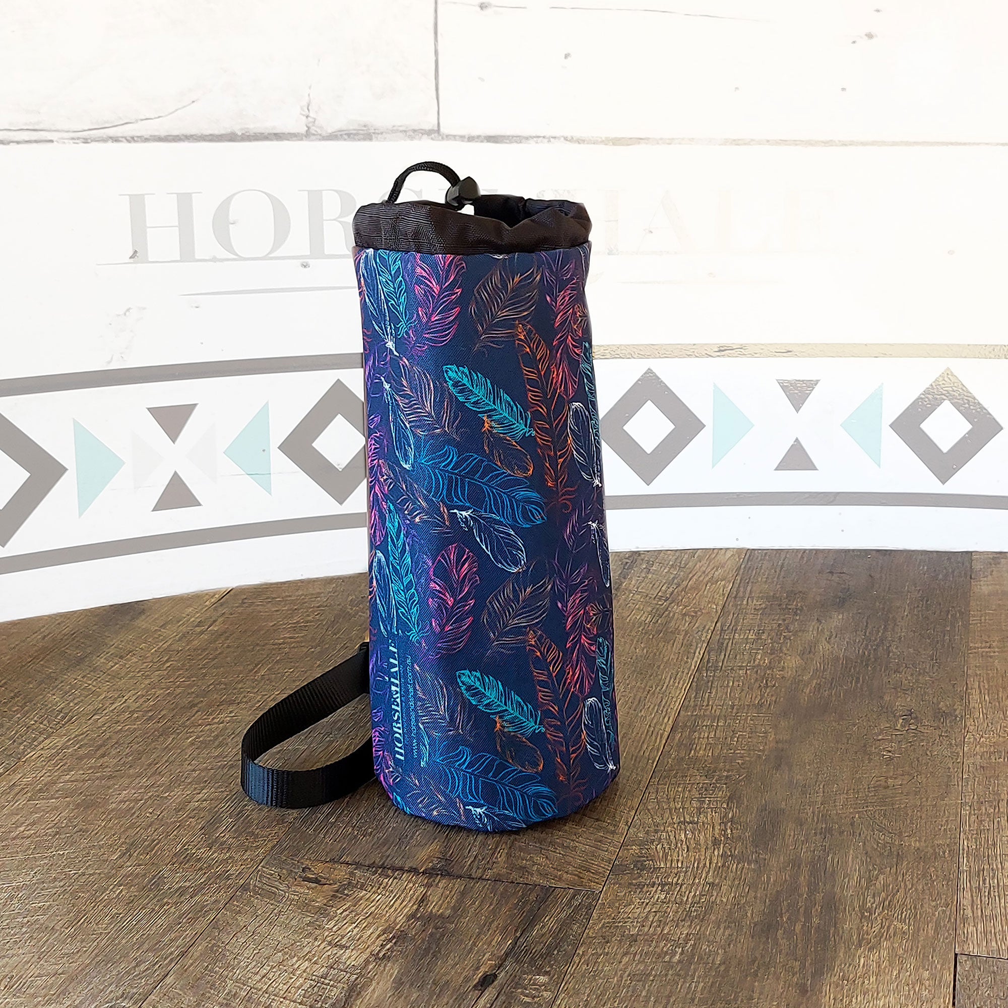 Neon Feathers Bottle Saddle Bag
