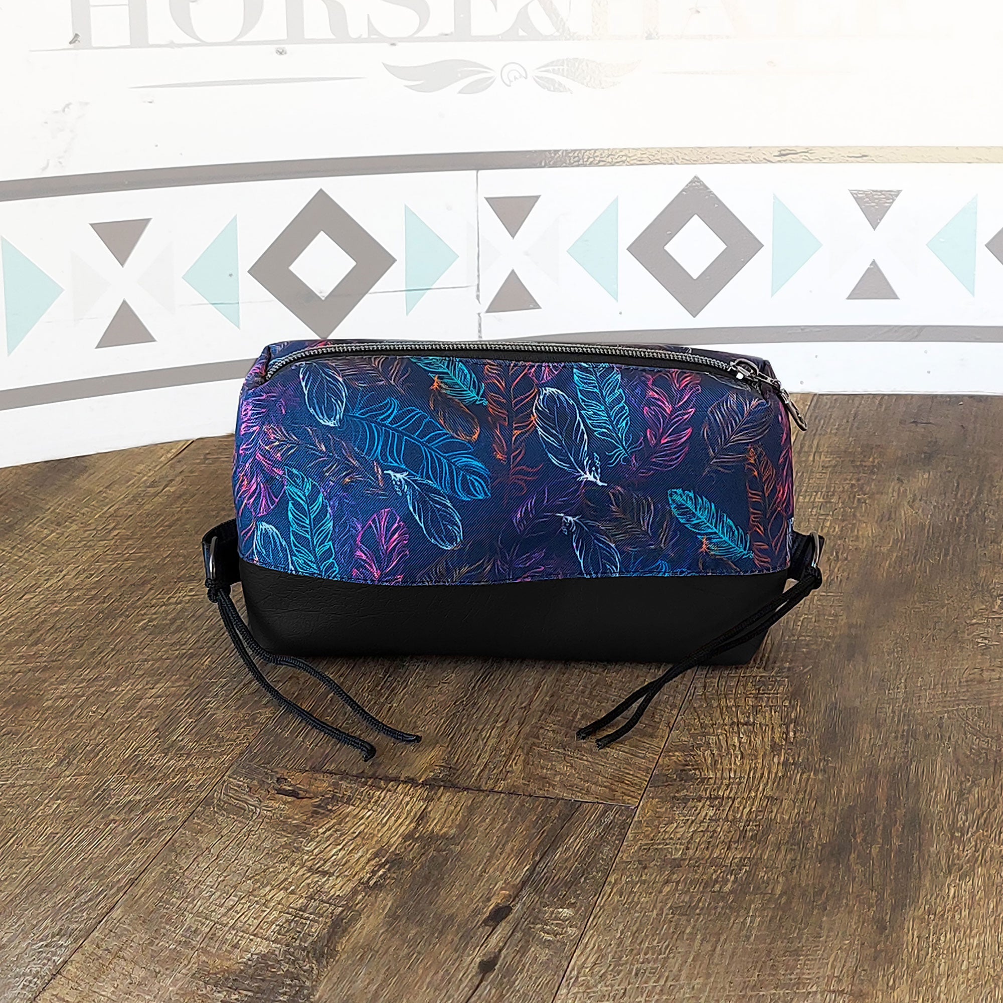 Neon Feathers Box Saddle Bag