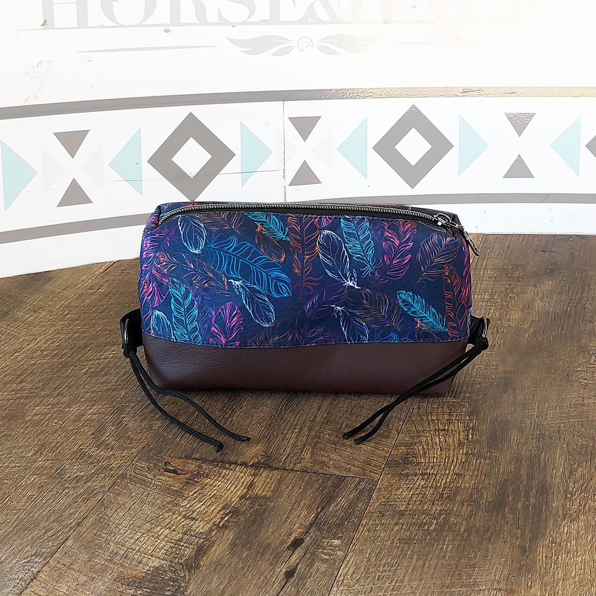 Neon Feathers Box Saddle Bag