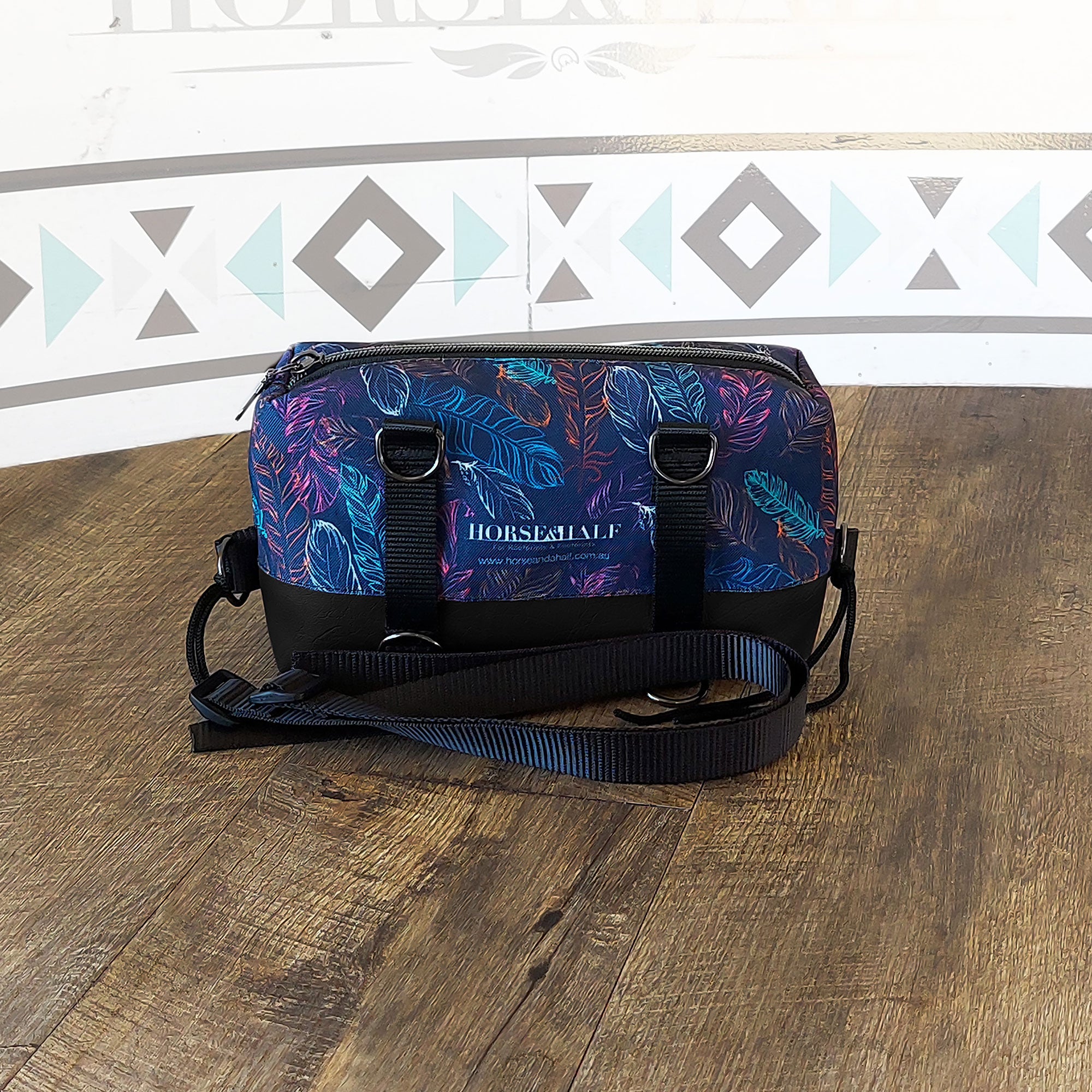 Neon Feathers Box Saddle Bag