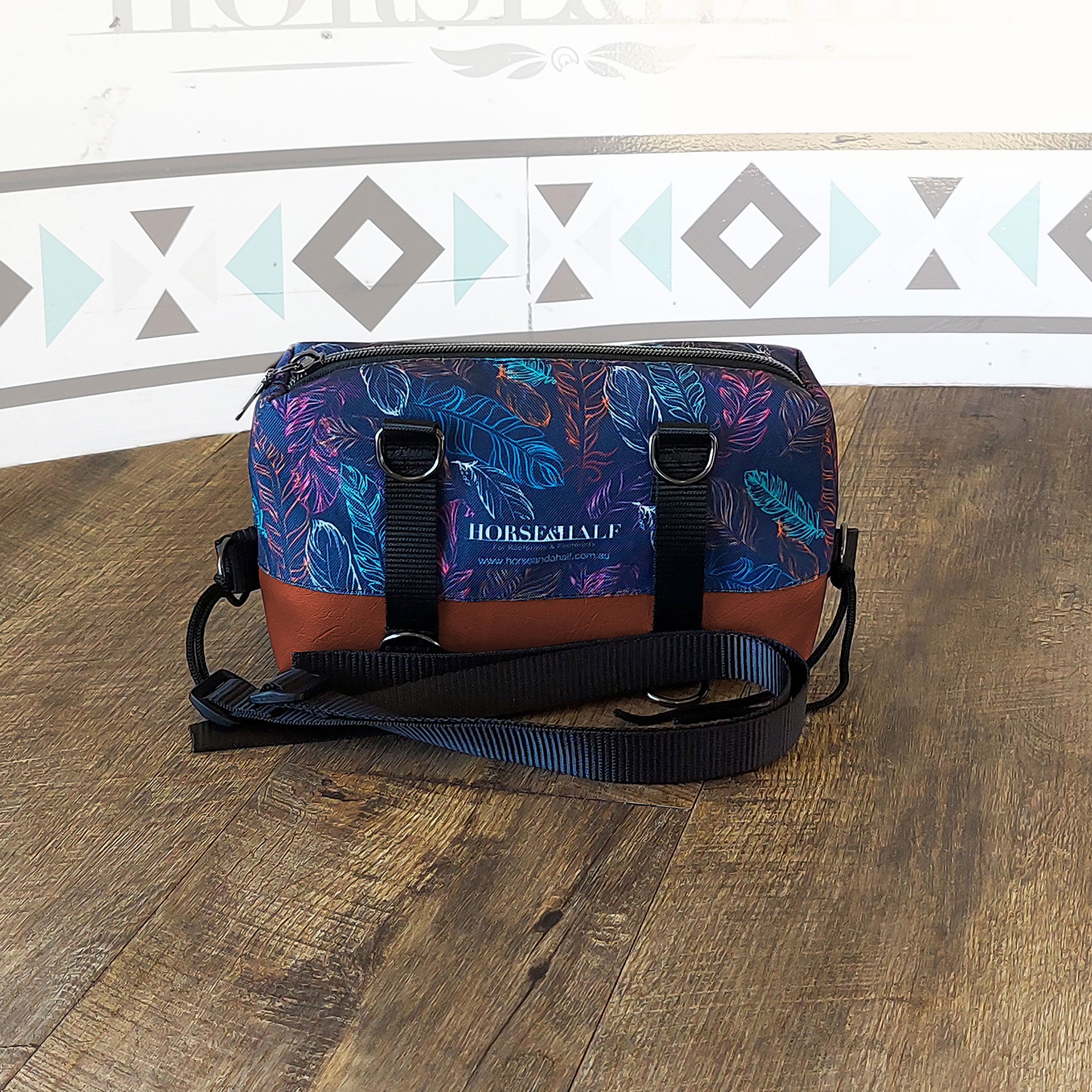 Neon Feathers Box Saddle Bag