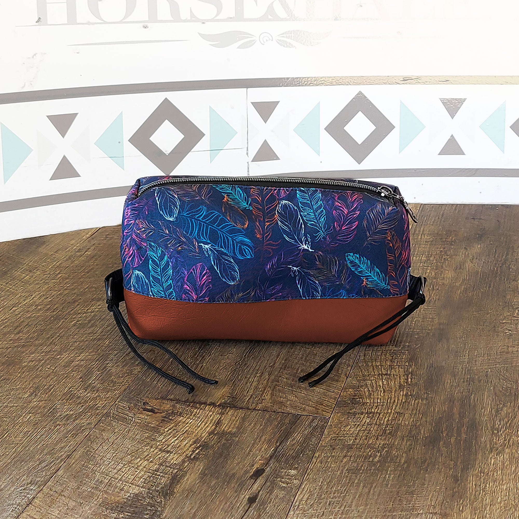 Neon Feathers Box Saddle Bag