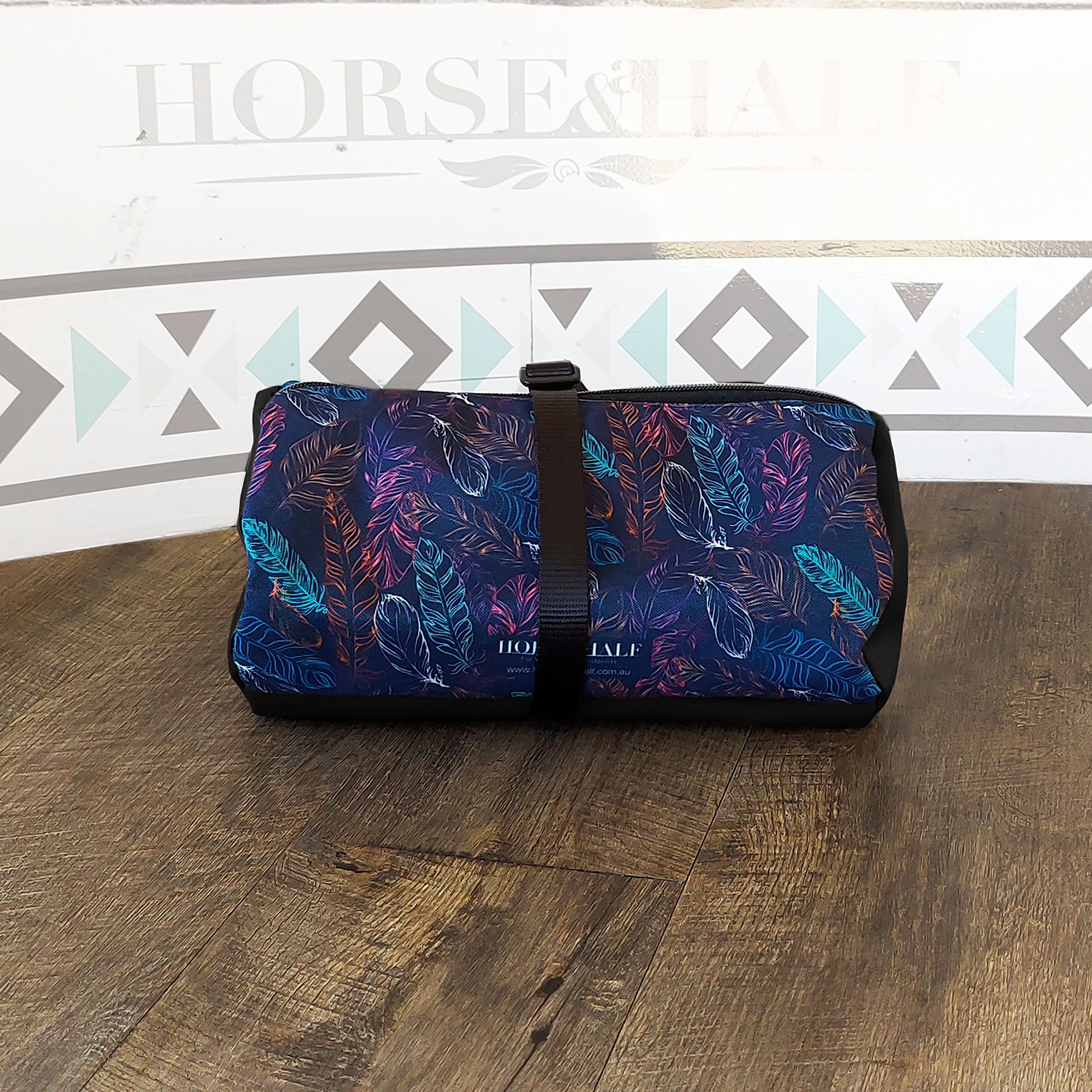 Neon Feathers Duffle Saddle Bag