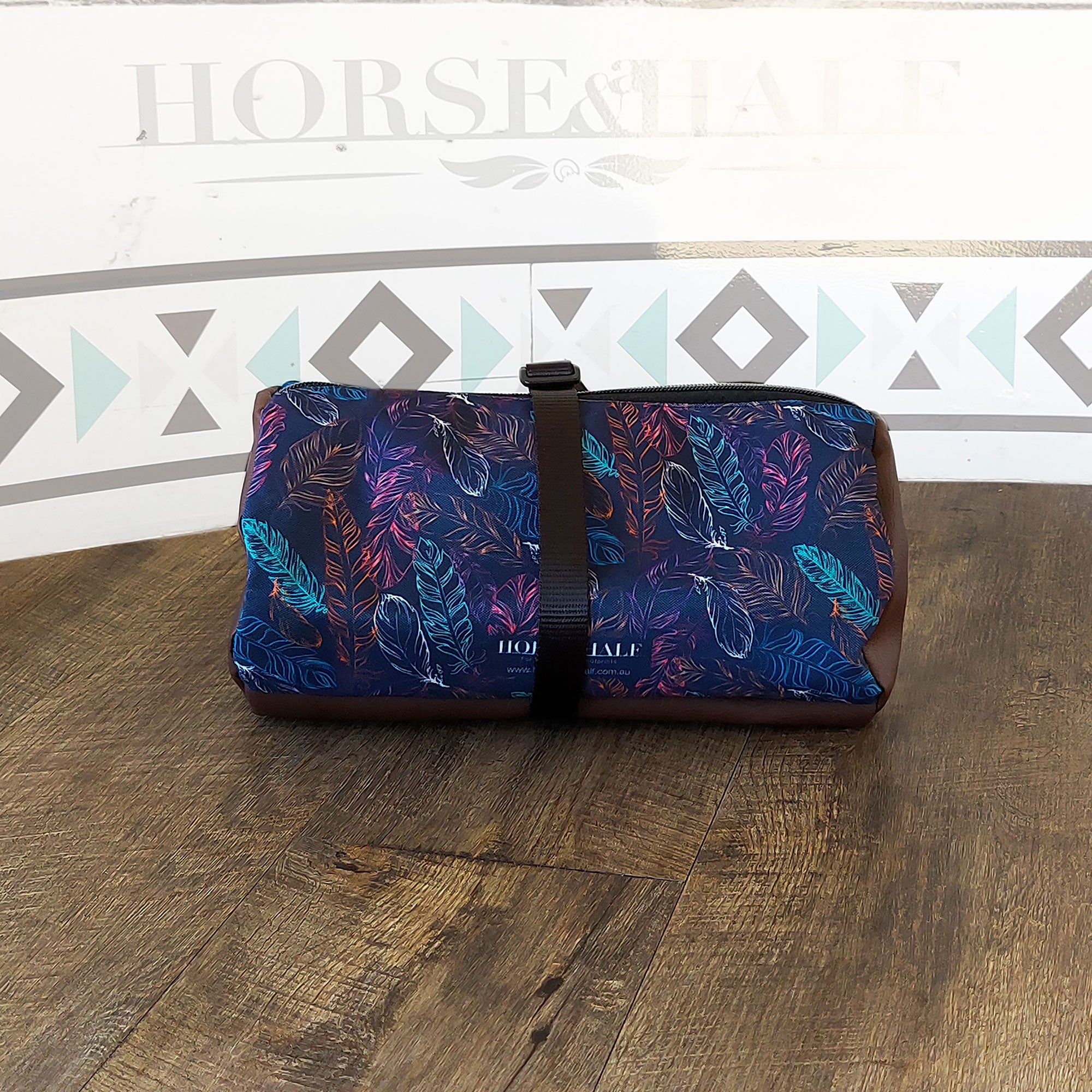 Neon Feathers Duffle Saddle Bag