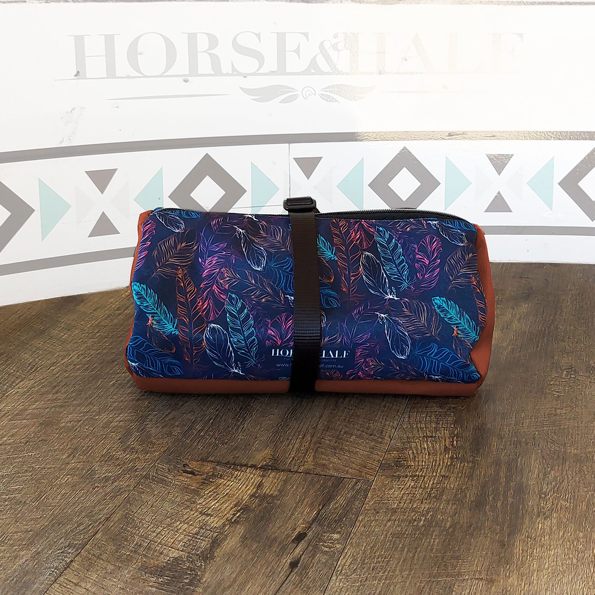 Neon Feathers Duffle Saddle Bag