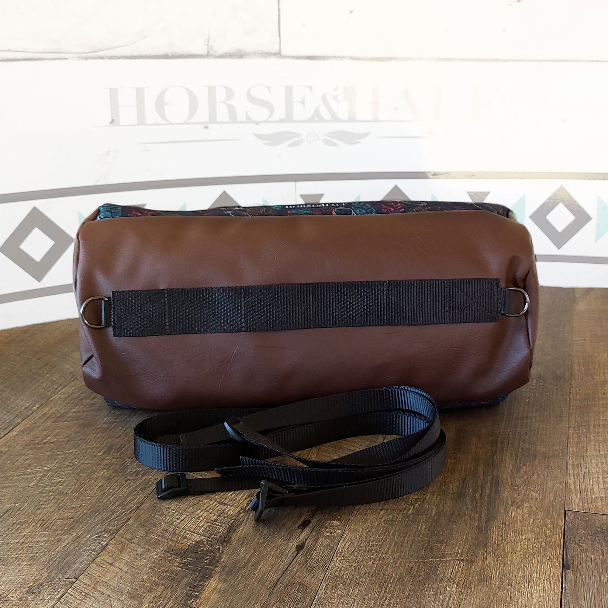 Neon Feathers Large Duffle Saddle Bag