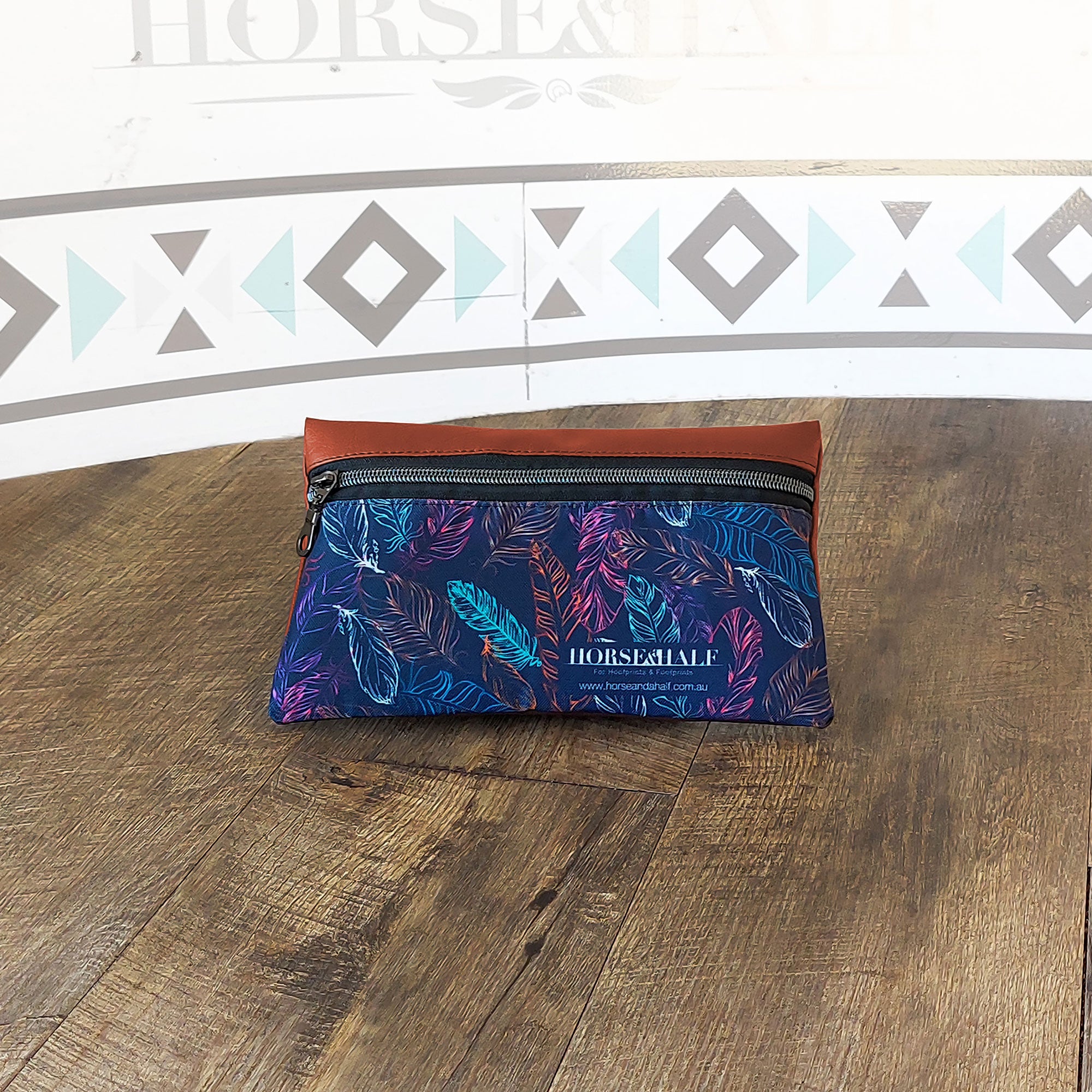 Neon Feathers Wallet Saddle Bag