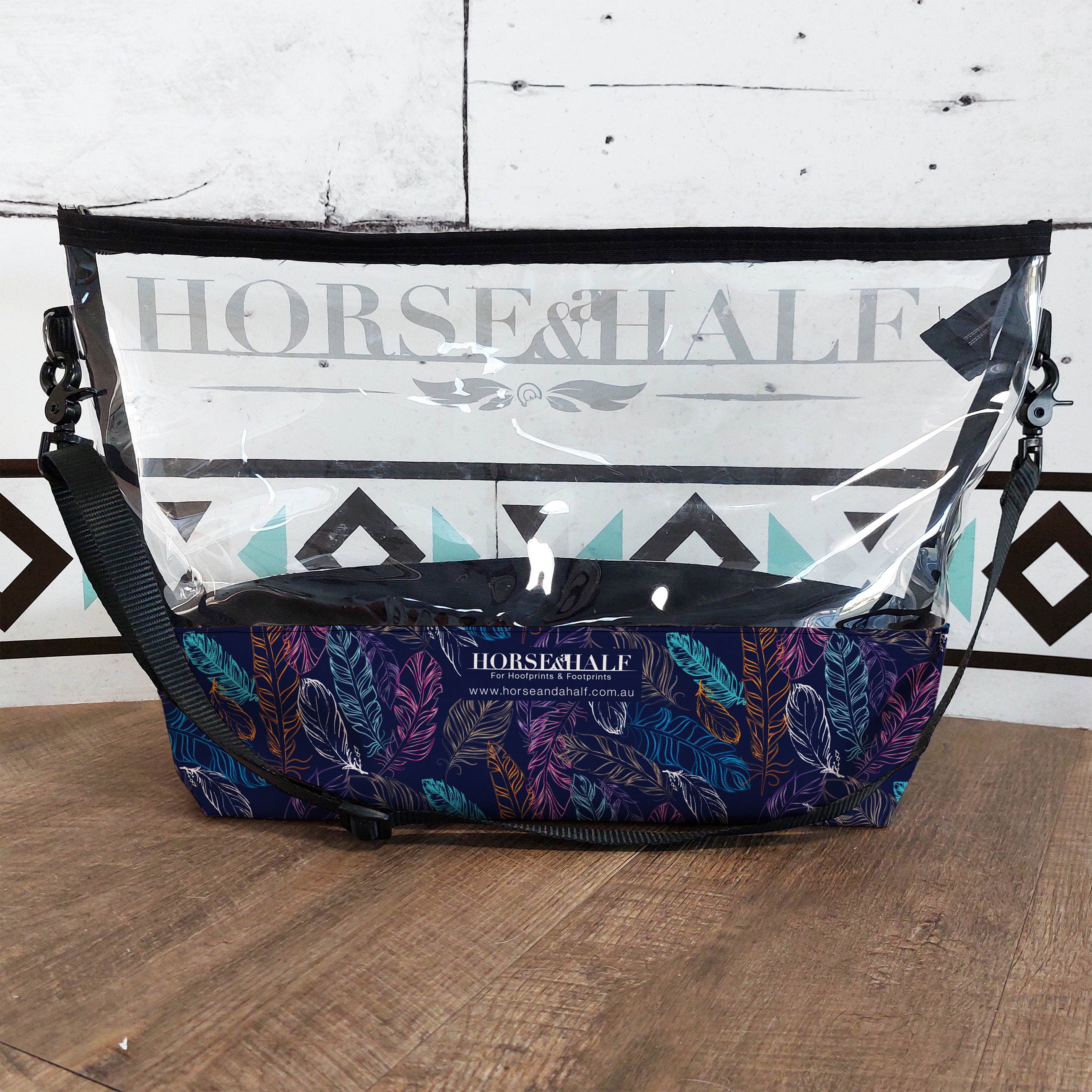 Neon Feather Clear Utility Bags