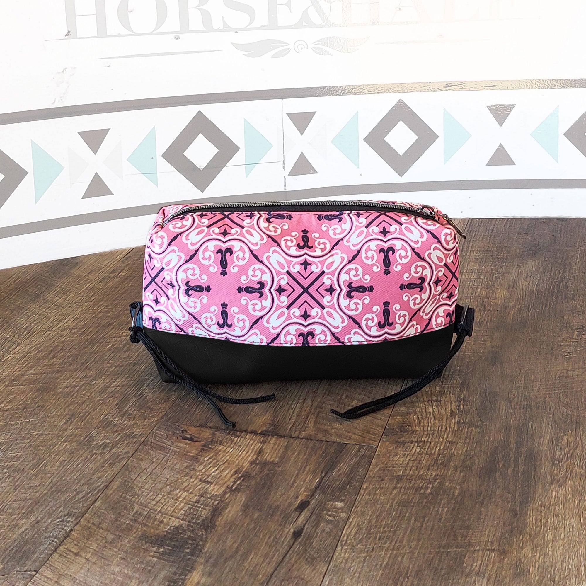 Pink Tartan Box Saddle Bag