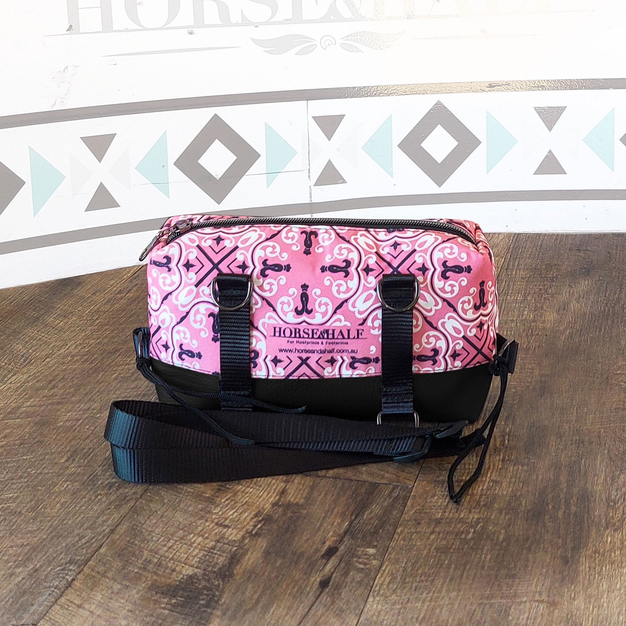 Pink Tartan Box Saddle Bag