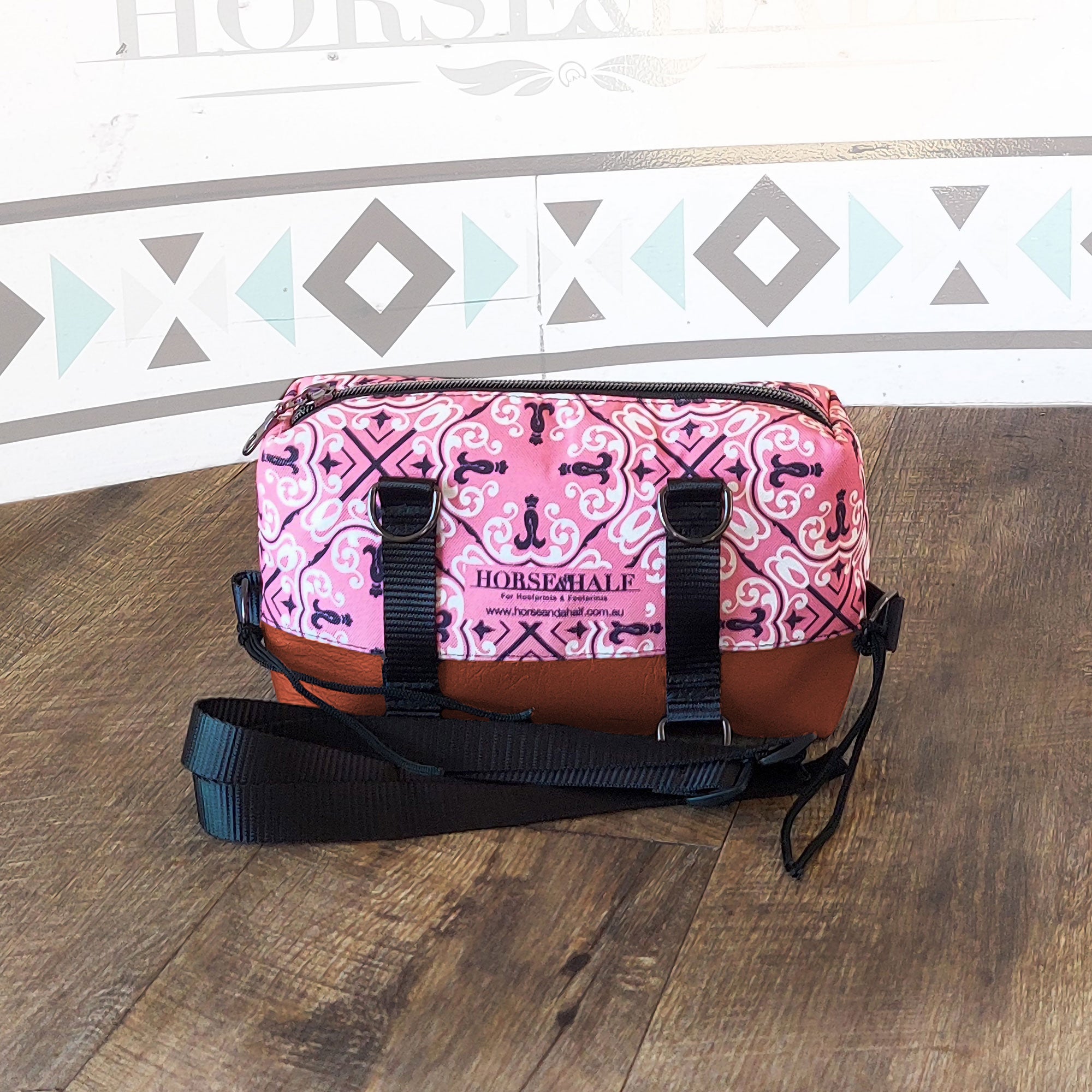 Pink Tartan Box Saddle Bag