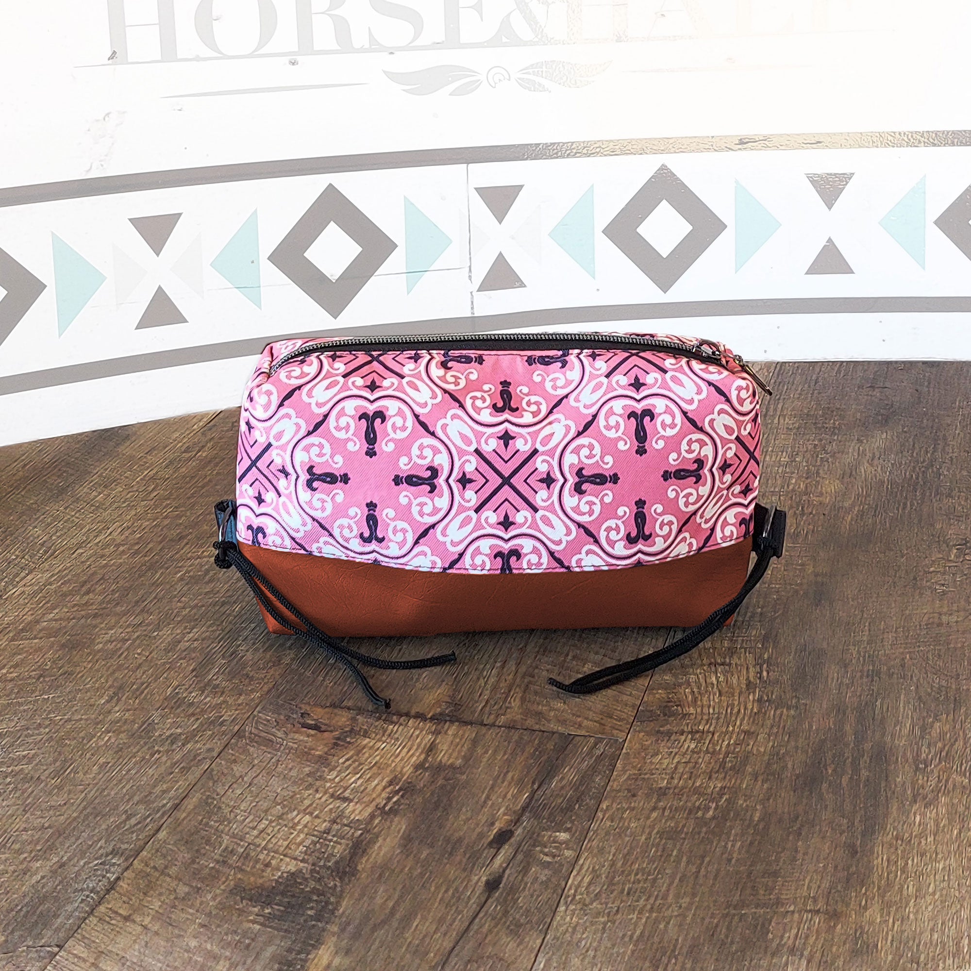 Pink Tartan Box Saddle Bag